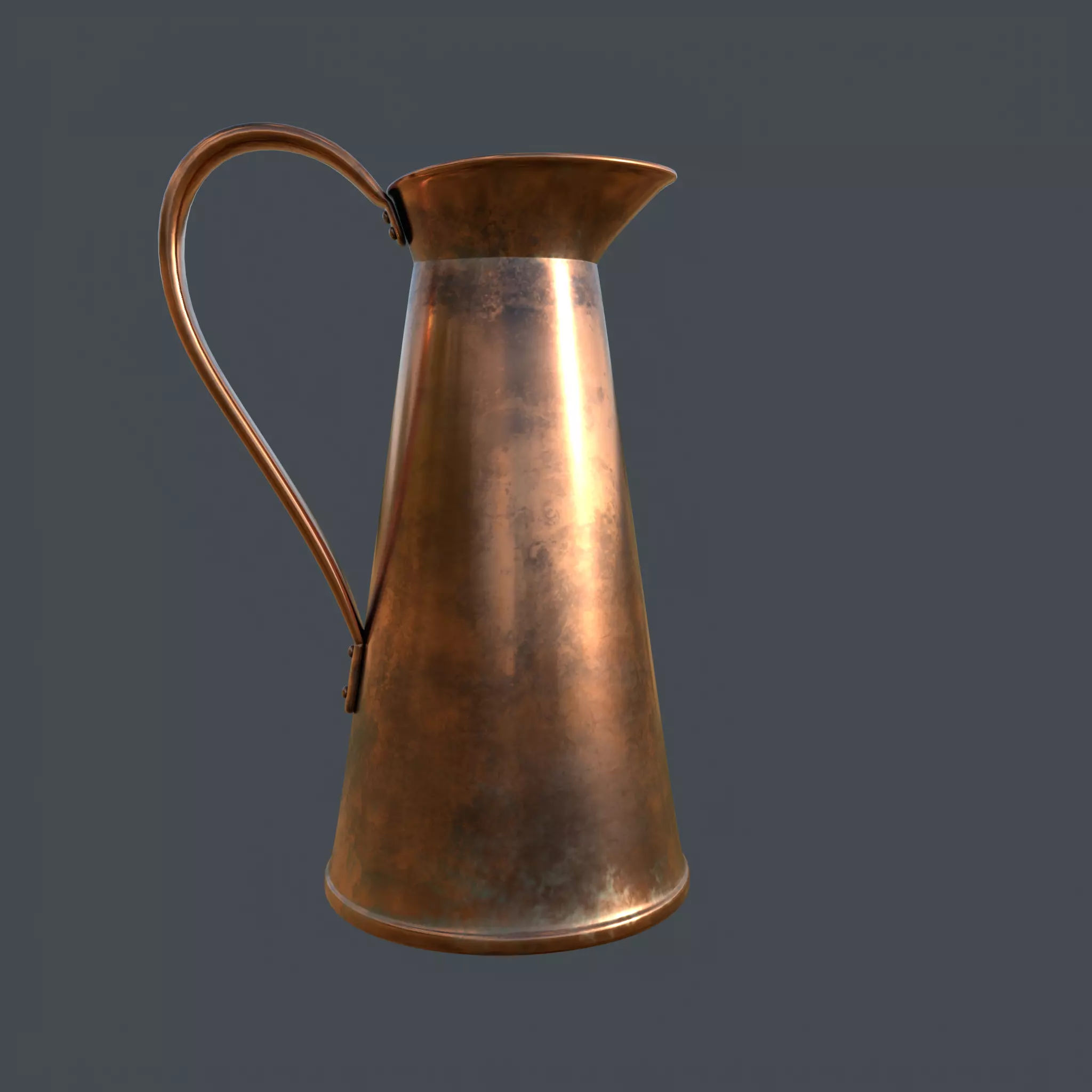 Copper pitcher 3D model