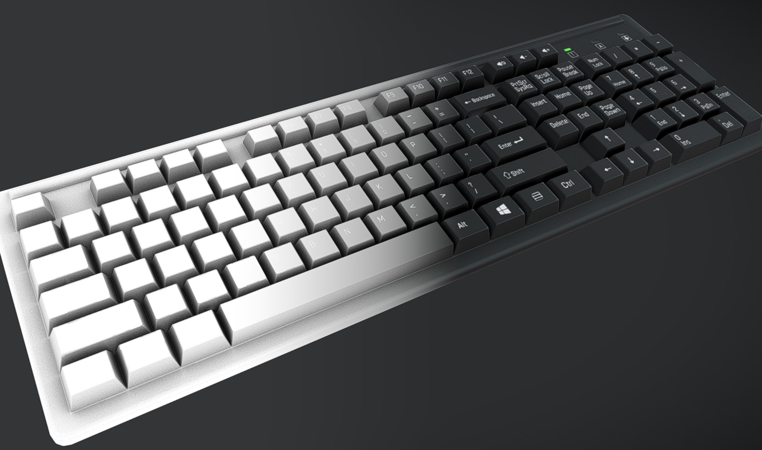 Keyboard Low-poly 3D model_6