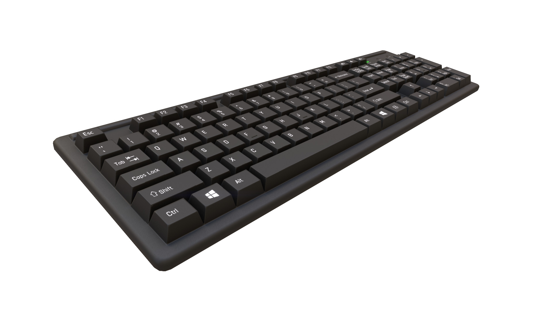 Keyboard Low-poly 3D model_1