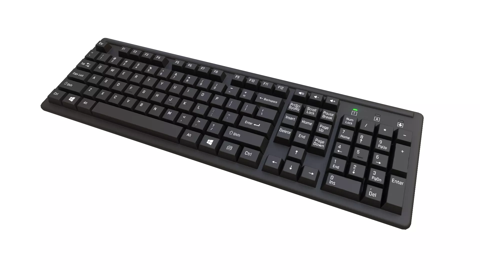 Keyboard Low-poly 3D model_0