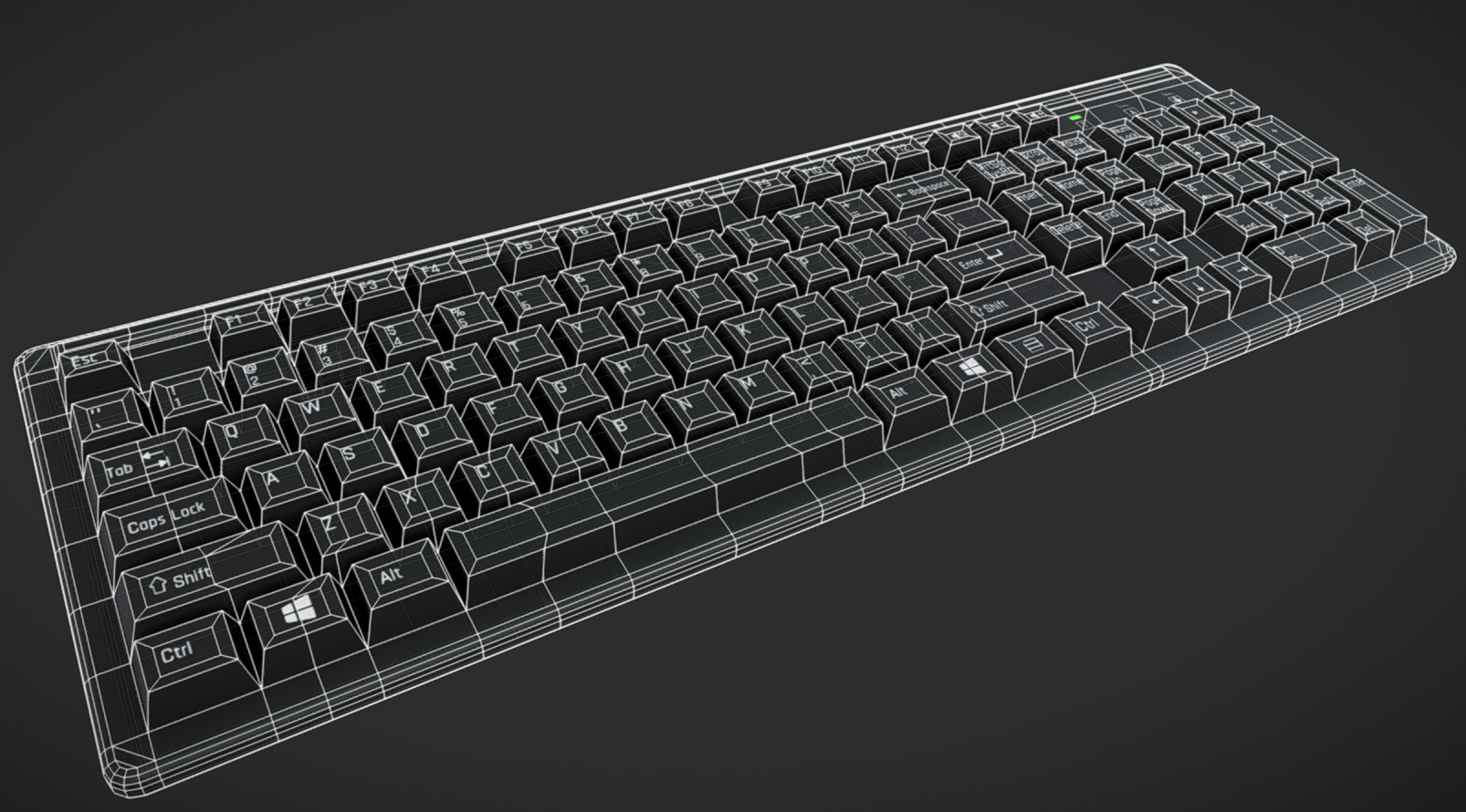 Keyboard Low-poly 3D model_7
