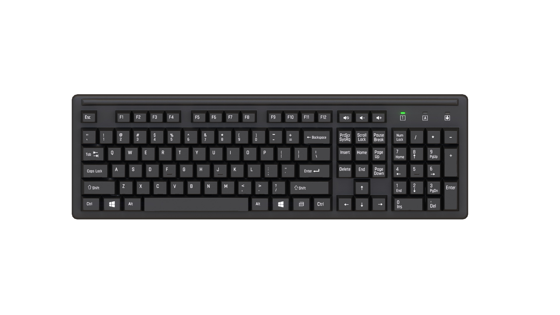 Keyboard Low-poly 3D model_4