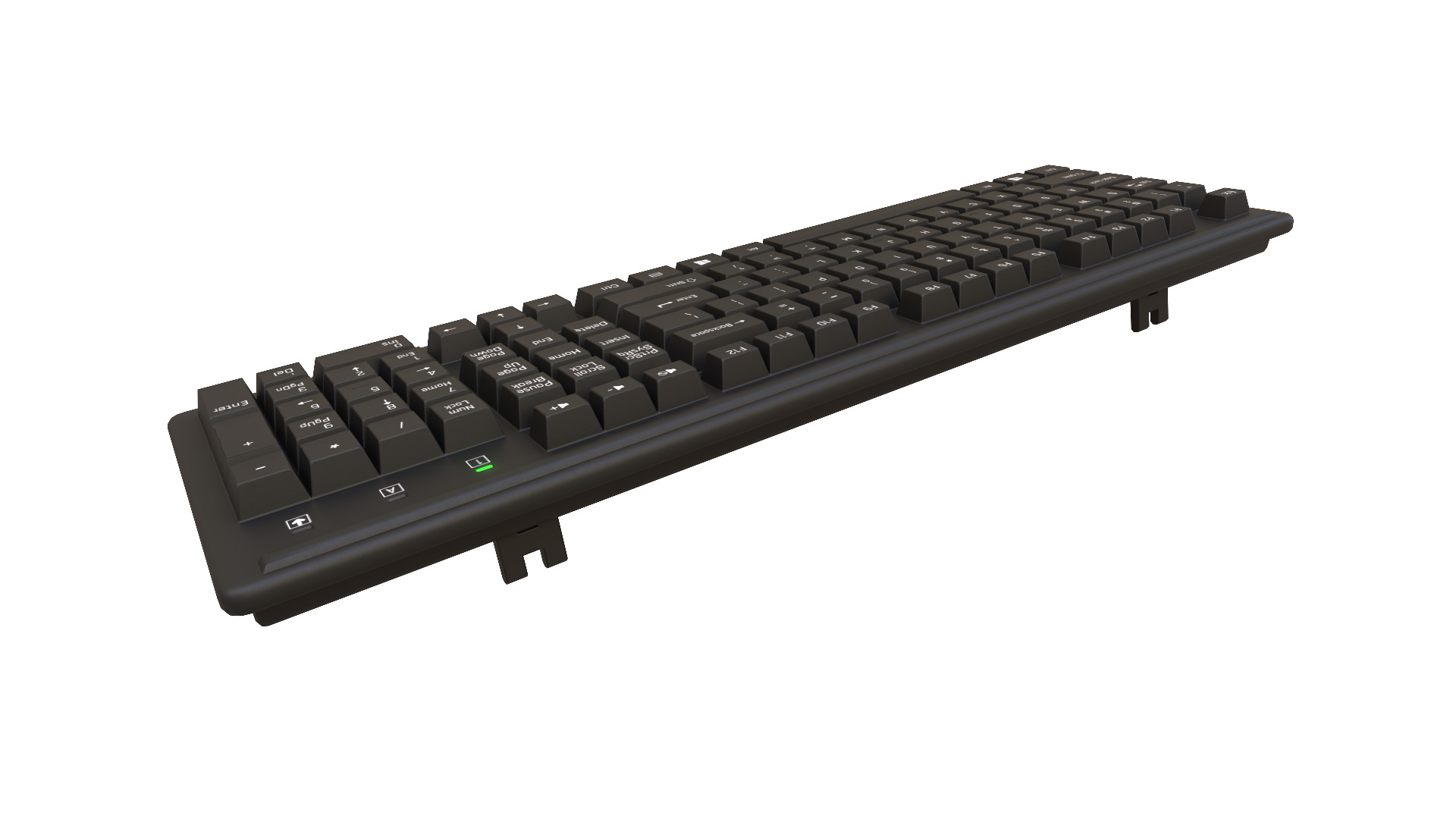 Keyboard Low-poly 3D model_2