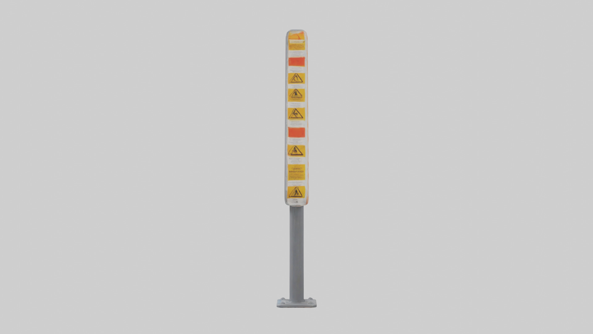 Heavy Impact Warning Sign model Low-poly 3D model_12