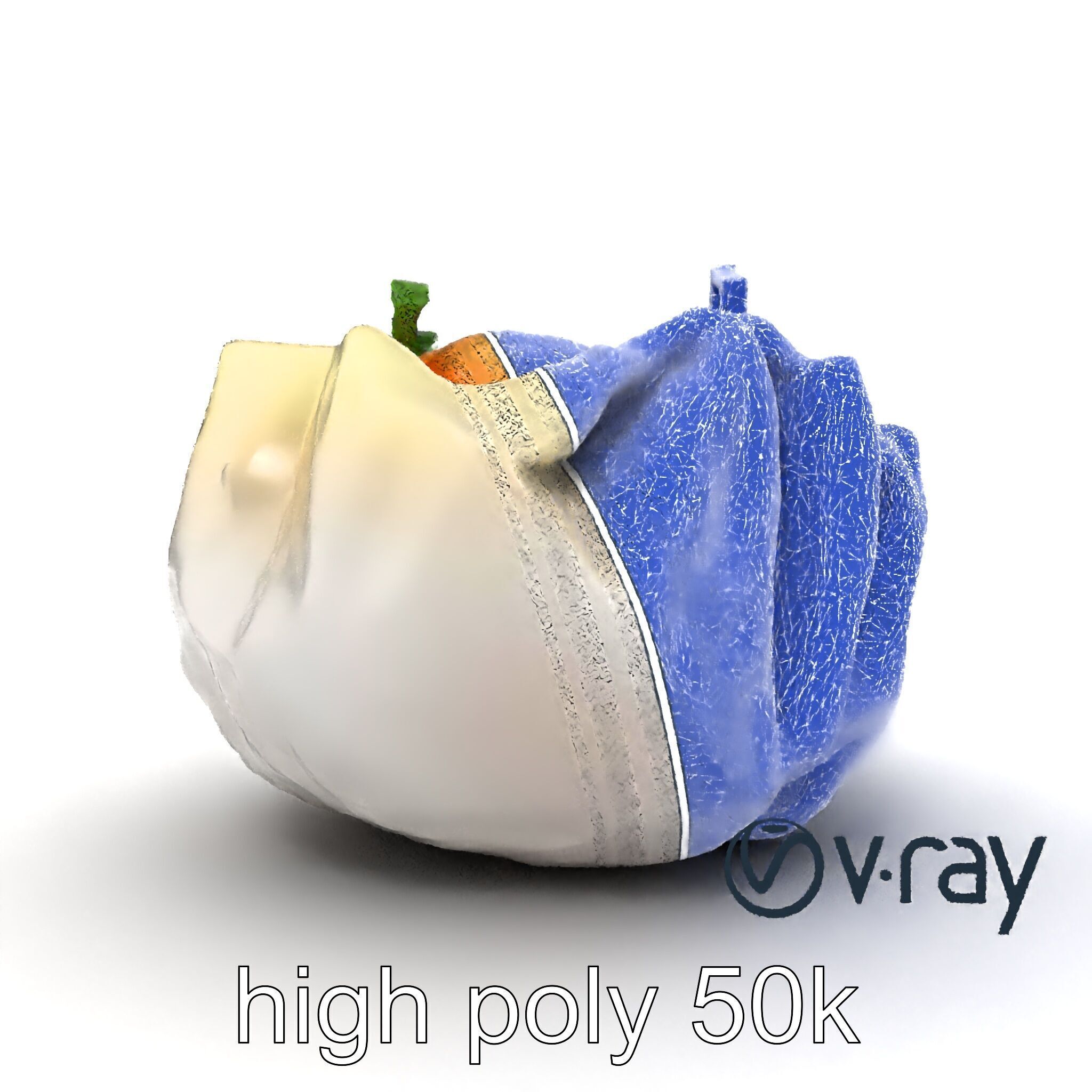 Elegant Shrimp Dimsum Bamboo Steamer Style model pack Low-poly 3D model_26