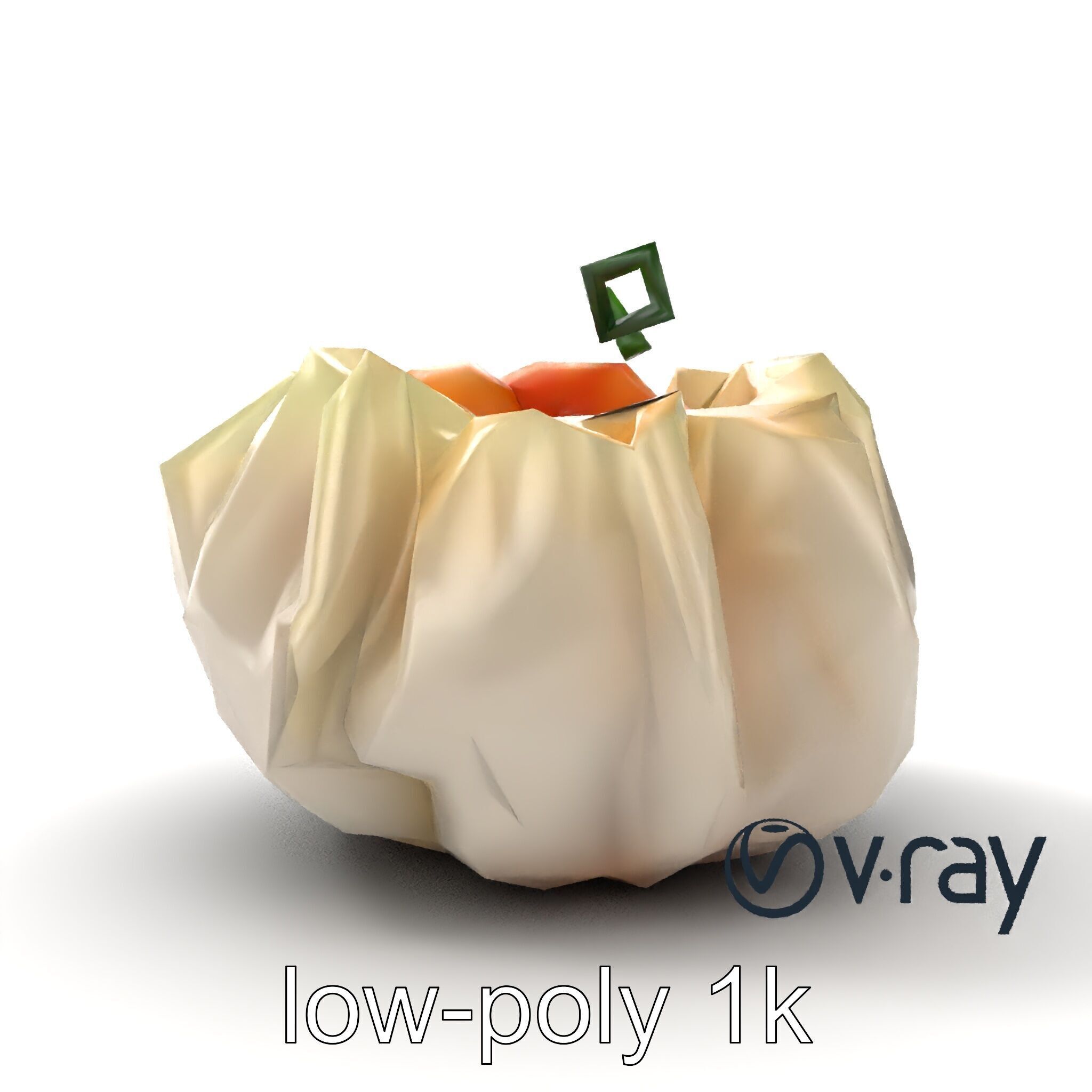 Elegant Shrimp Dimsum Bamboo Steamer Style model pack Low-poly 3D model_27