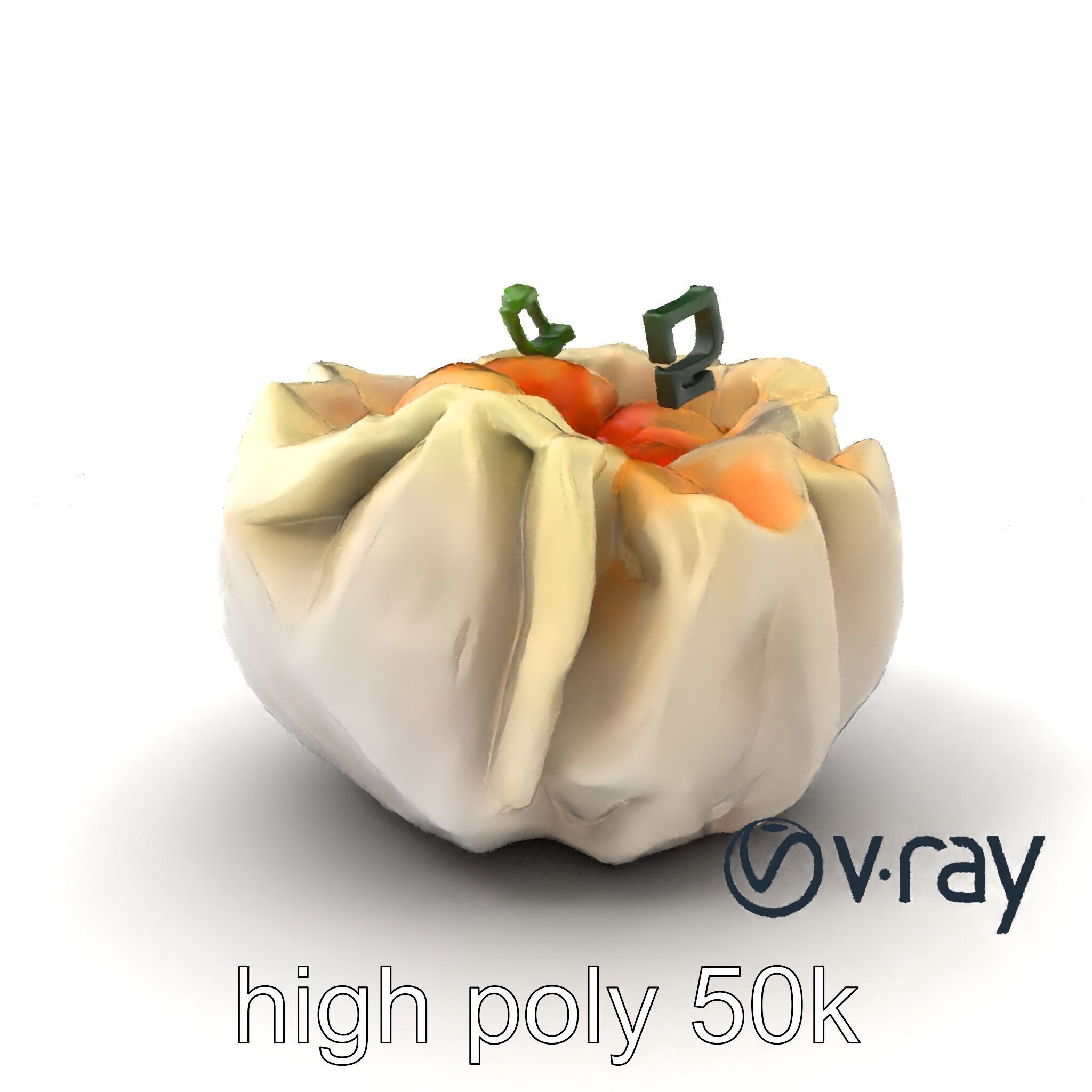 Elegant Shrimp Dimsum Bamboo Steamer Style model pack Low-poly 3D model_2