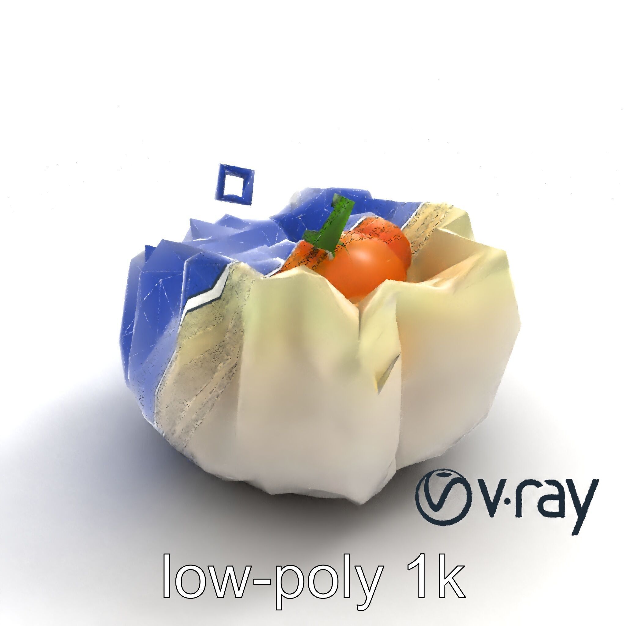 Elegant Shrimp Dimsum Bamboo Steamer Style model pack Low-poly 3D model_20