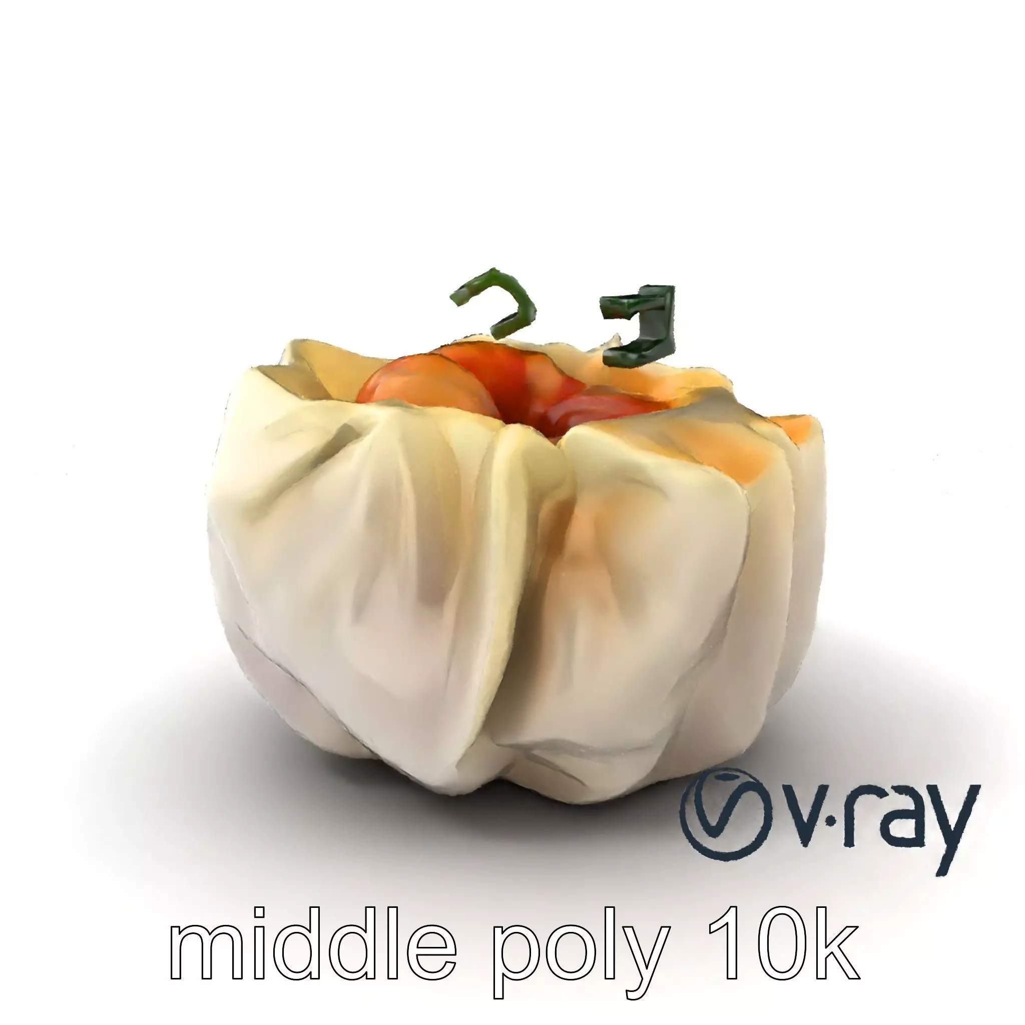 Elegant Shrimp Dimsum Bamboo Steamer Style model pack Low-poly 3D model_0