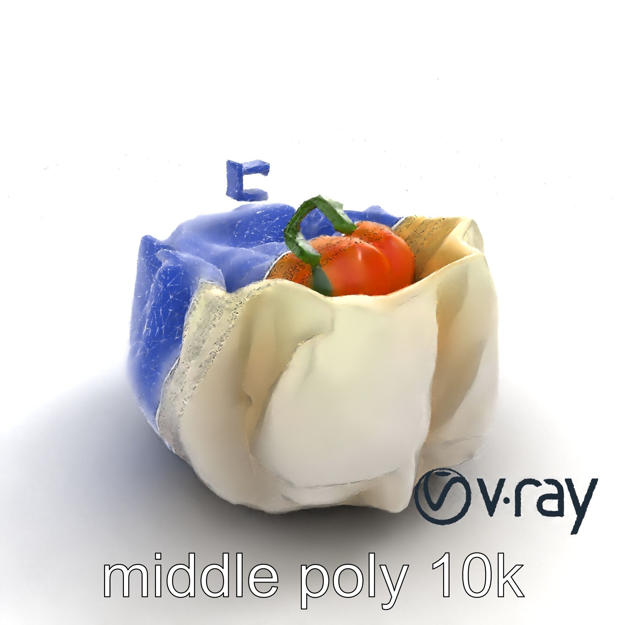 Elegant Shrimp Dimsum Bamboo Steamer Style model pack Low-poly 3D model_31