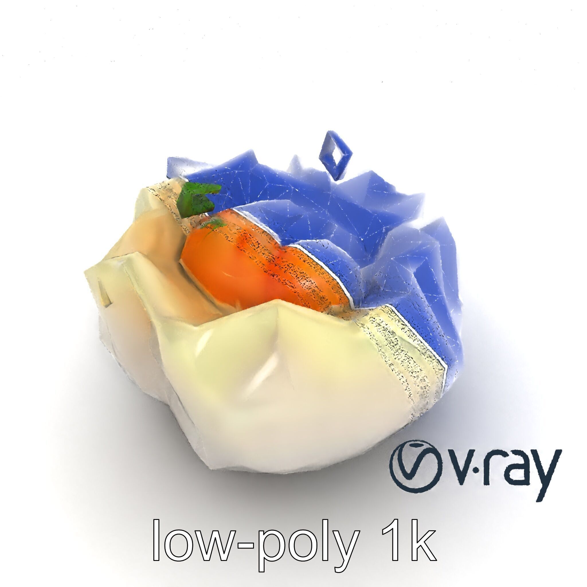 Elegant Shrimp Dimsum Bamboo Steamer Style model pack Low-poly 3D model_13