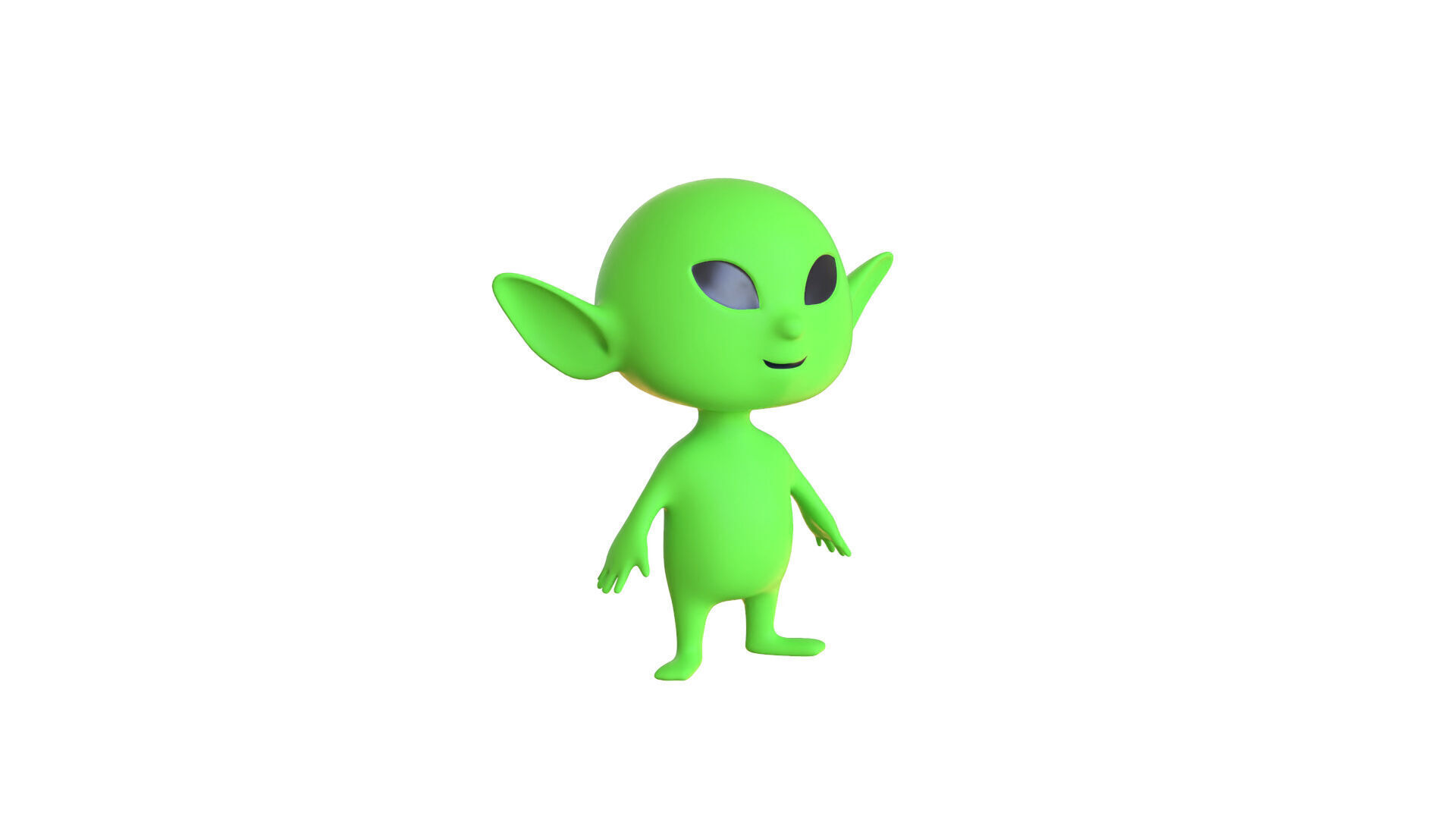 Low-Poly Cartoon Alien Animated Low-poly 3D model_17