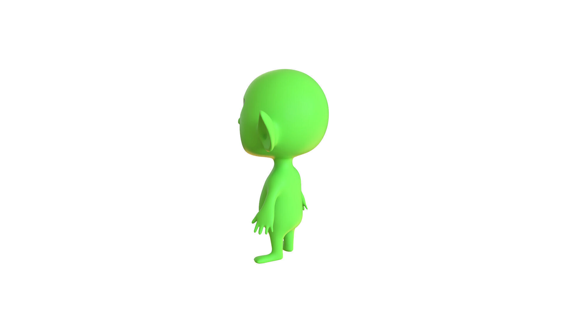 Low-Poly Cartoon Alien Animated Low-poly 3D model_7