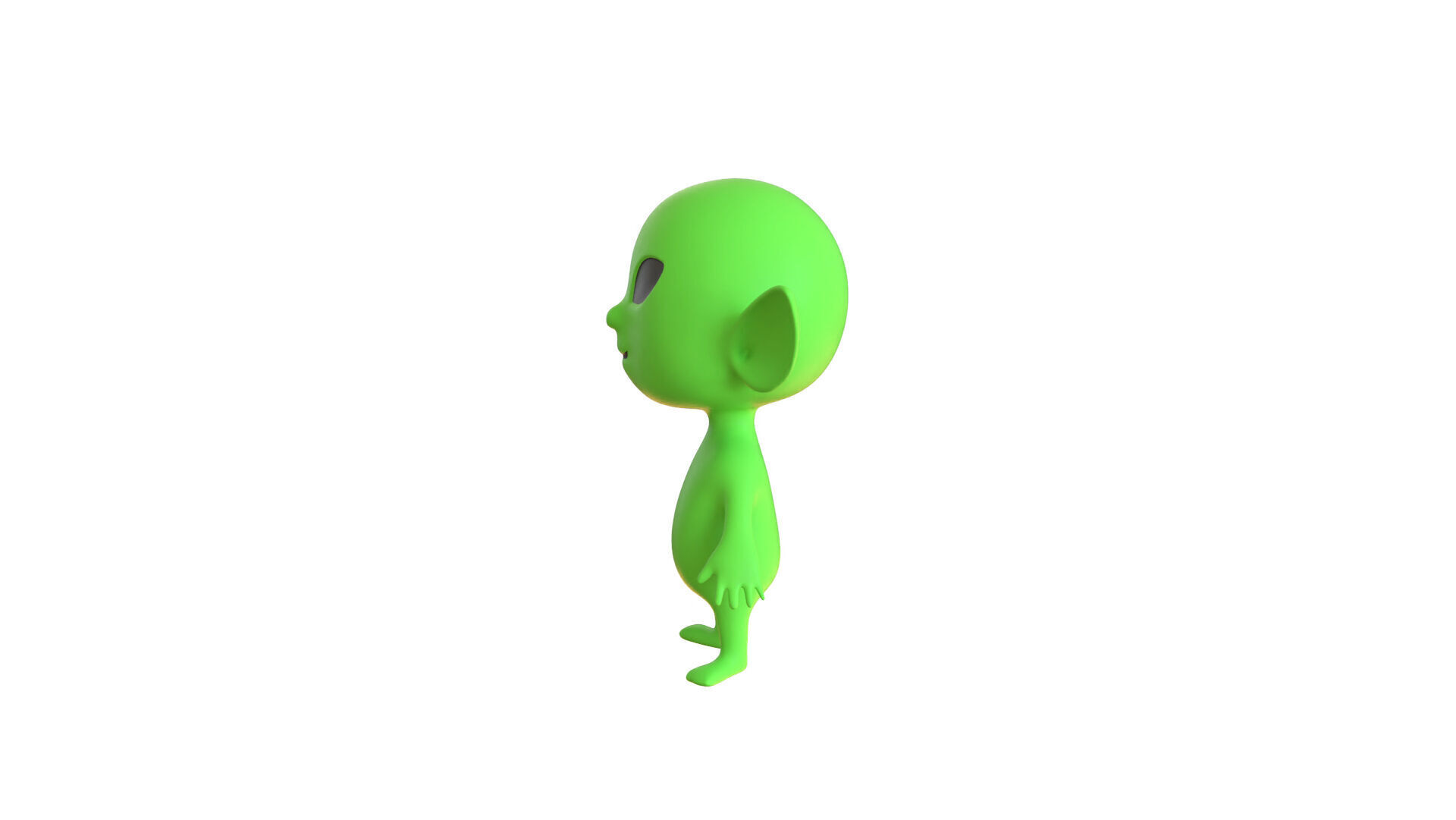 Low-Poly Cartoon Alien Animated Low-poly 3D model_6