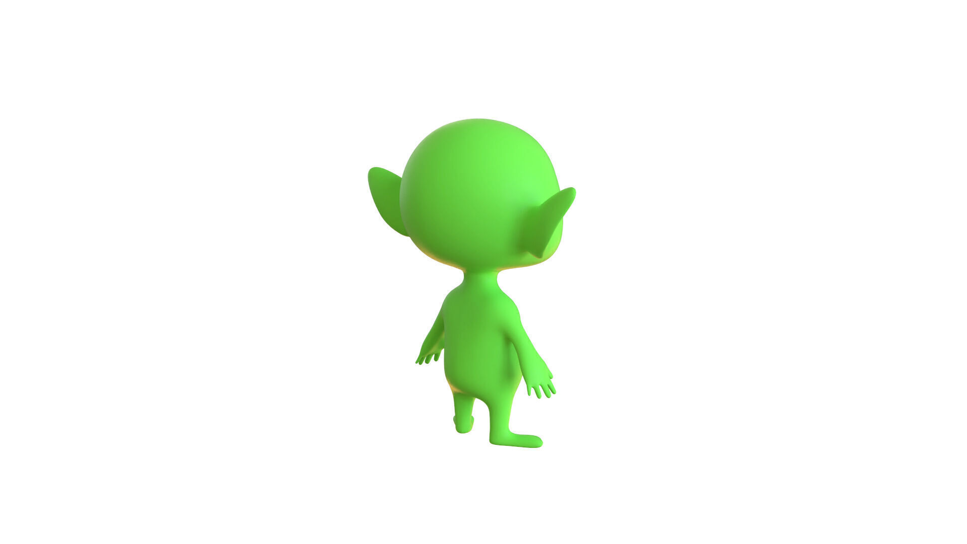 Low-Poly Cartoon Alien Animated Low-poly 3D model_13
