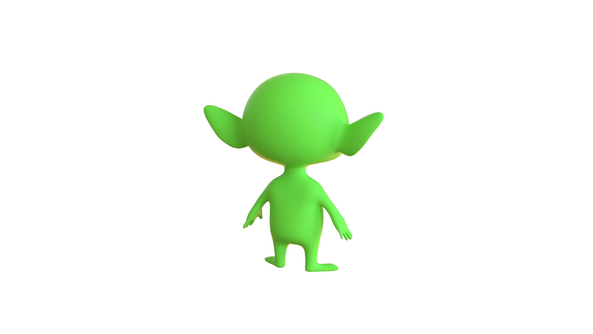 Low-Poly Cartoon Alien Animated Low-poly 3D model_12