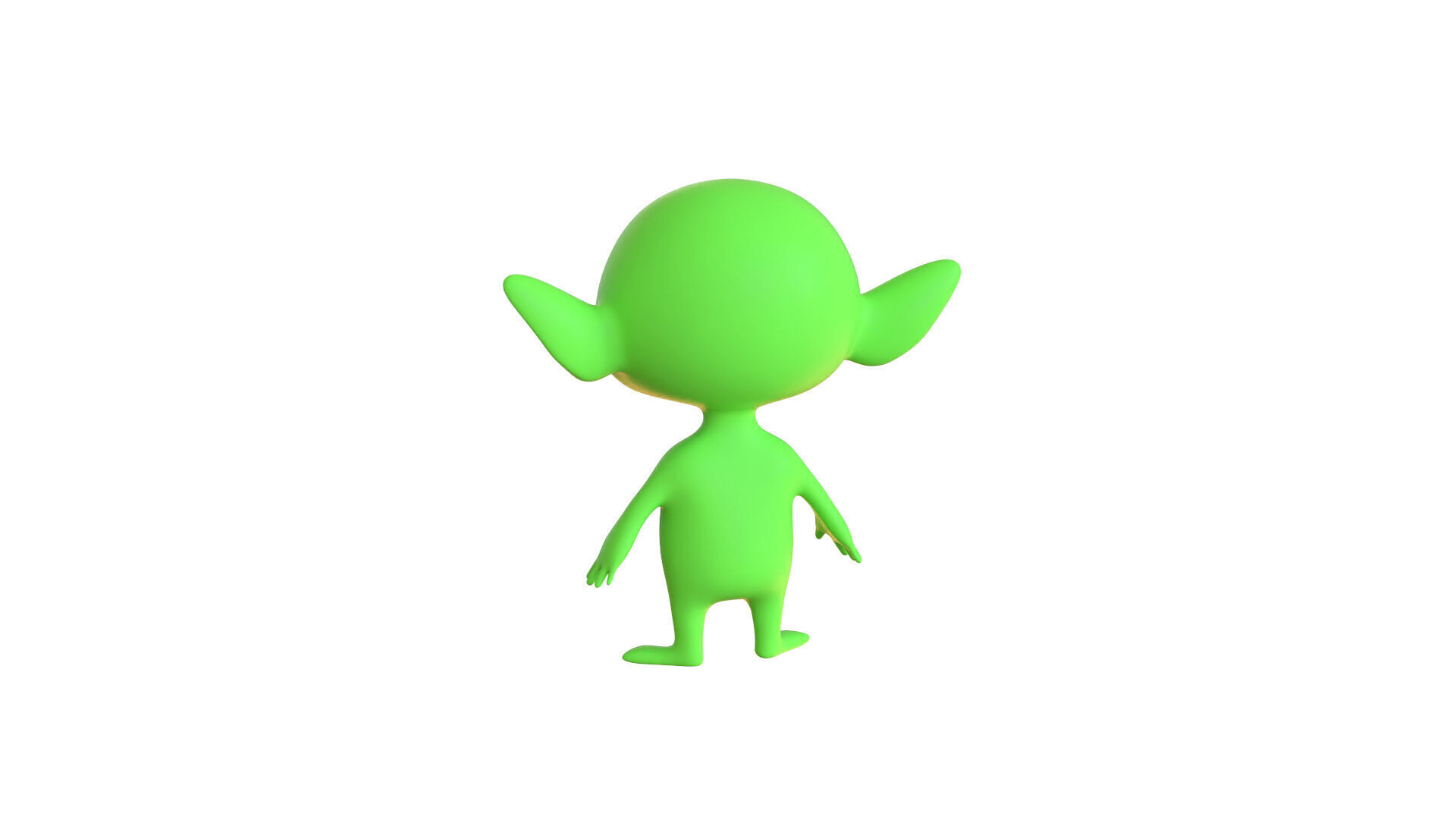 Low-Poly Cartoon Alien Animated Low-poly 3D model_10