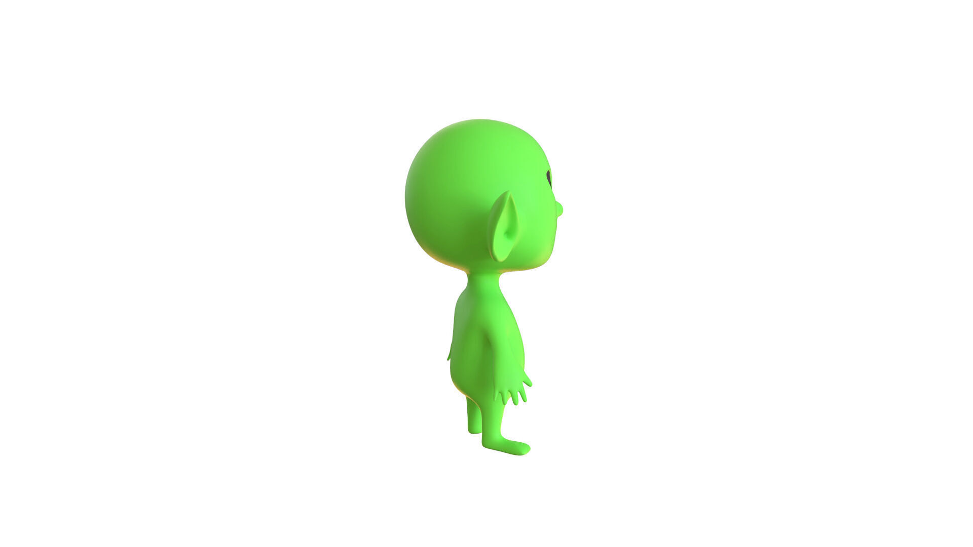 Low-Poly Cartoon Alien Animated Low-poly 3D model_14