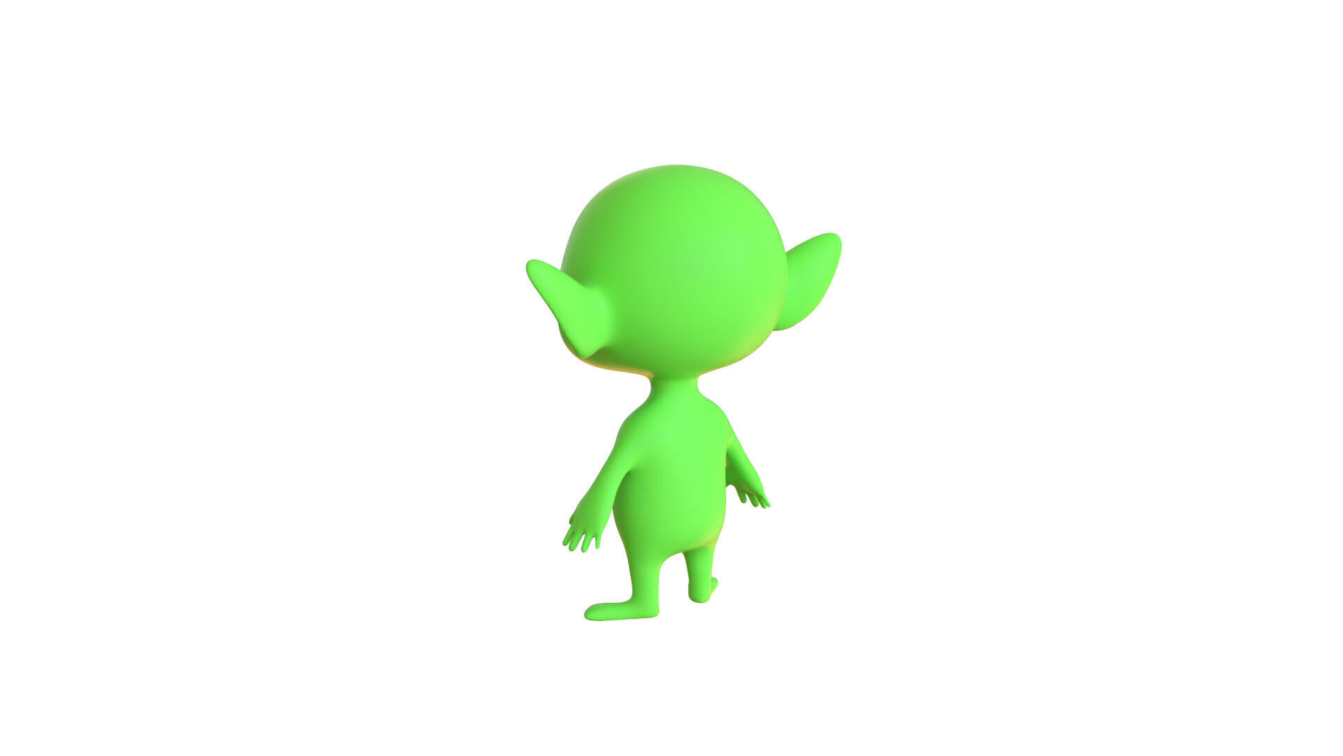 Low-Poly Cartoon Alien Animated Low-poly 3D model_9