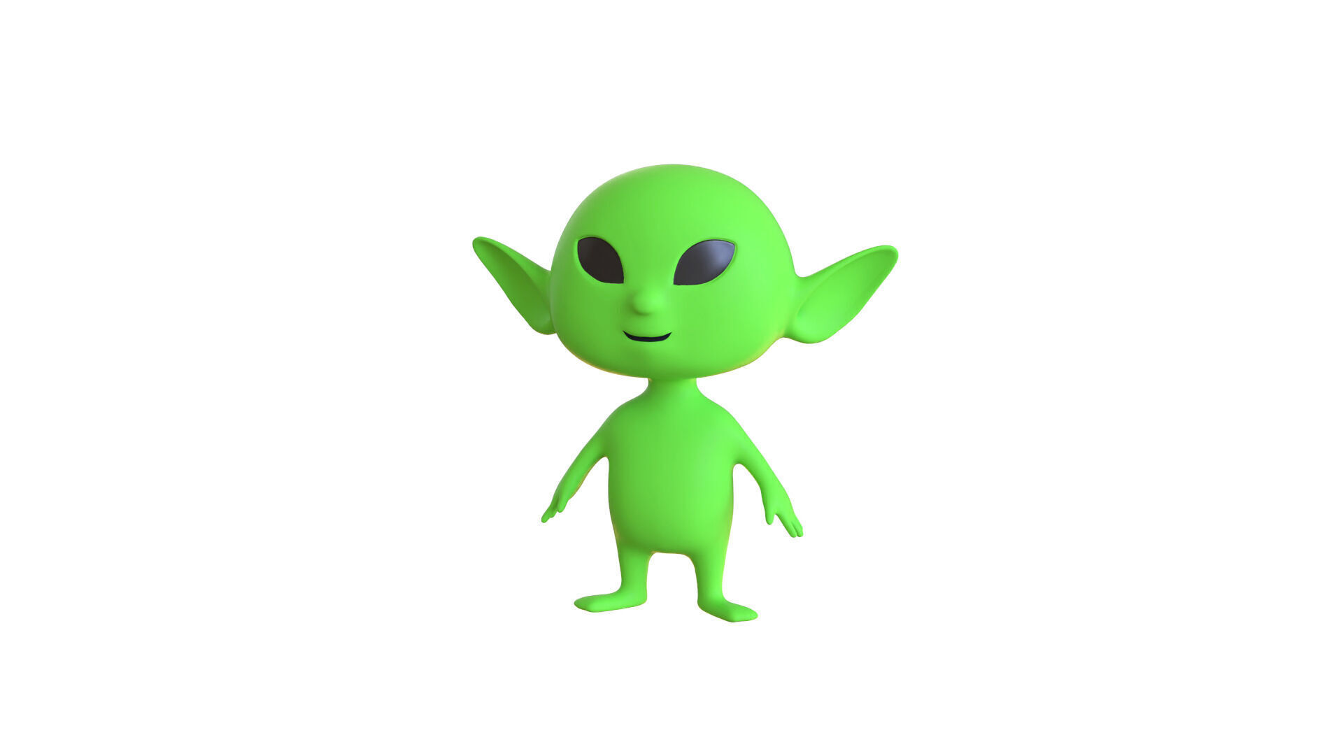 Low-Poly Cartoon Alien Animated Low-poly 3D model_19