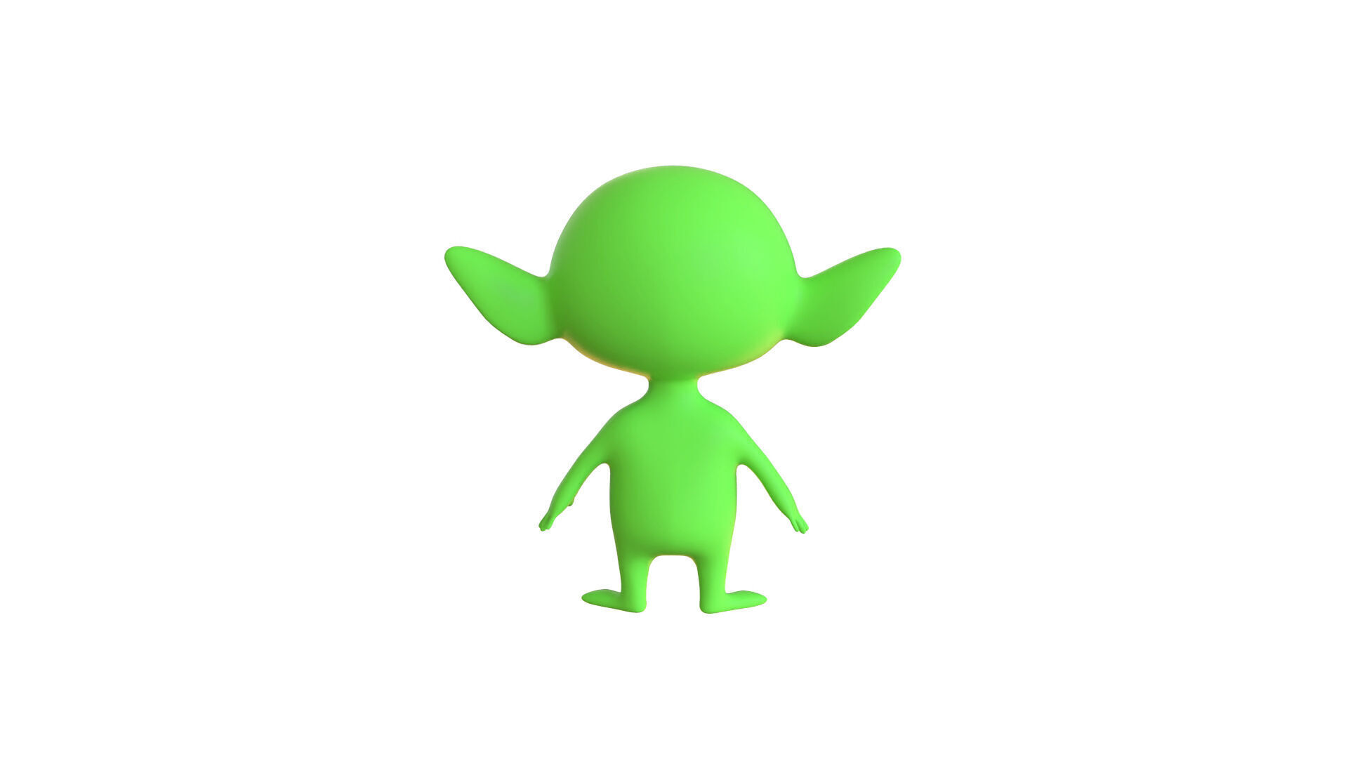 Low-Poly Cartoon Alien Animated Low-poly 3D model_11