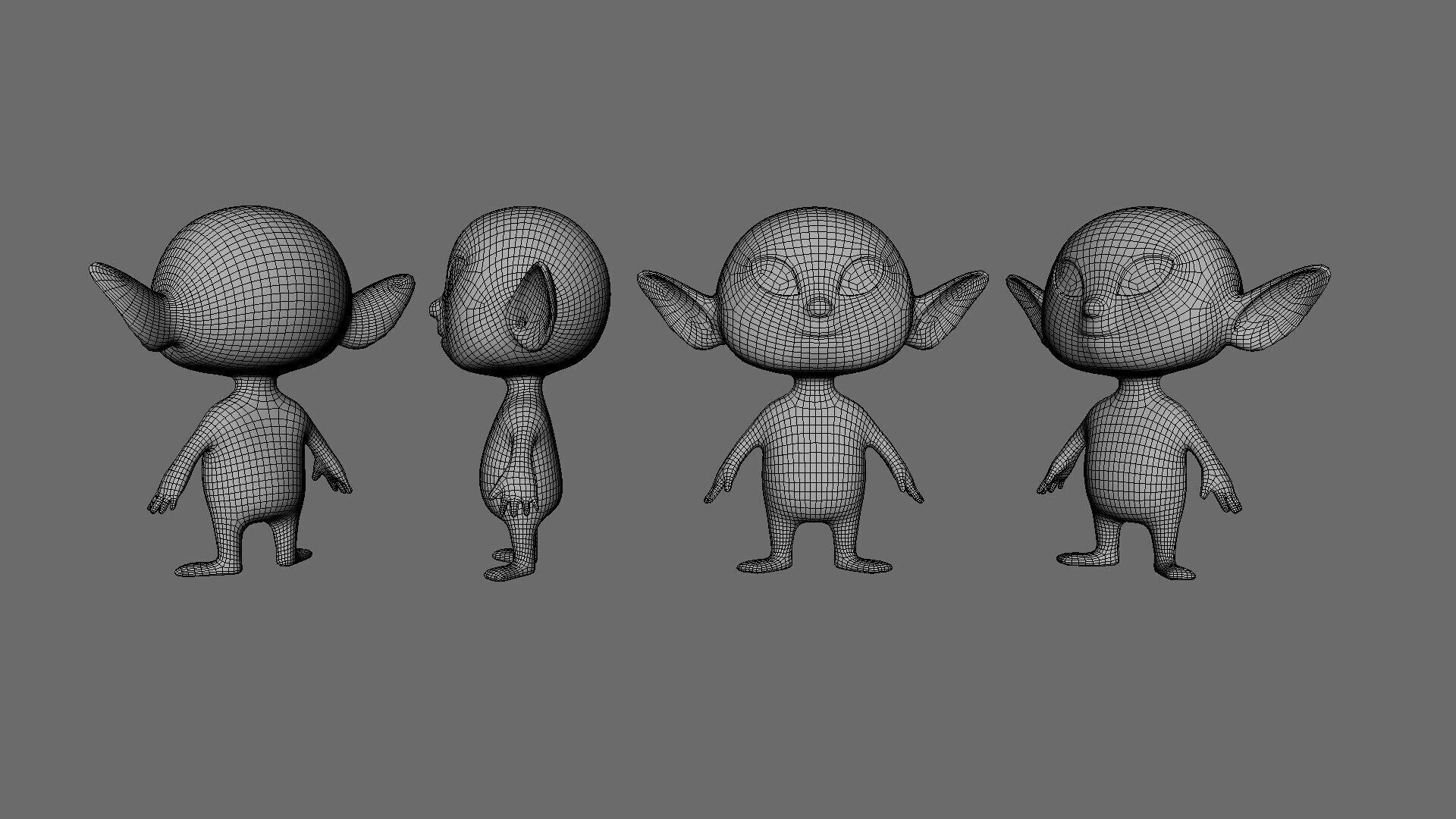 Low-Poly Cartoon Alien Animated Low-poly 3D model_8