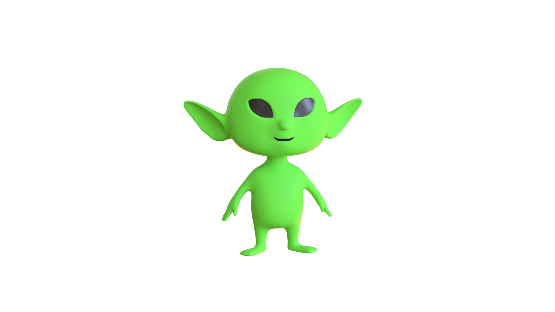 Low-Poly Cartoon Alien Animated Low-poly 3D model_18