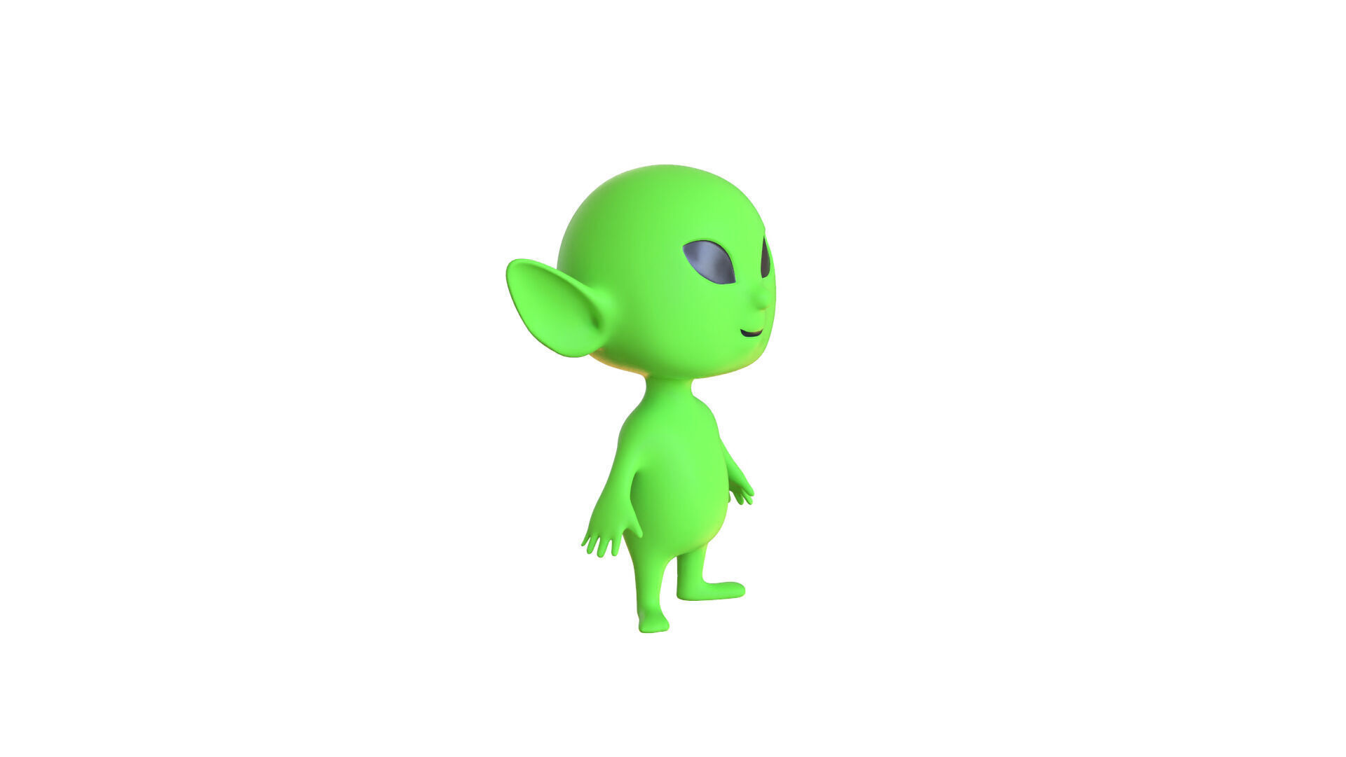 Low-Poly Cartoon Alien Animated Low-poly 3D model_16
