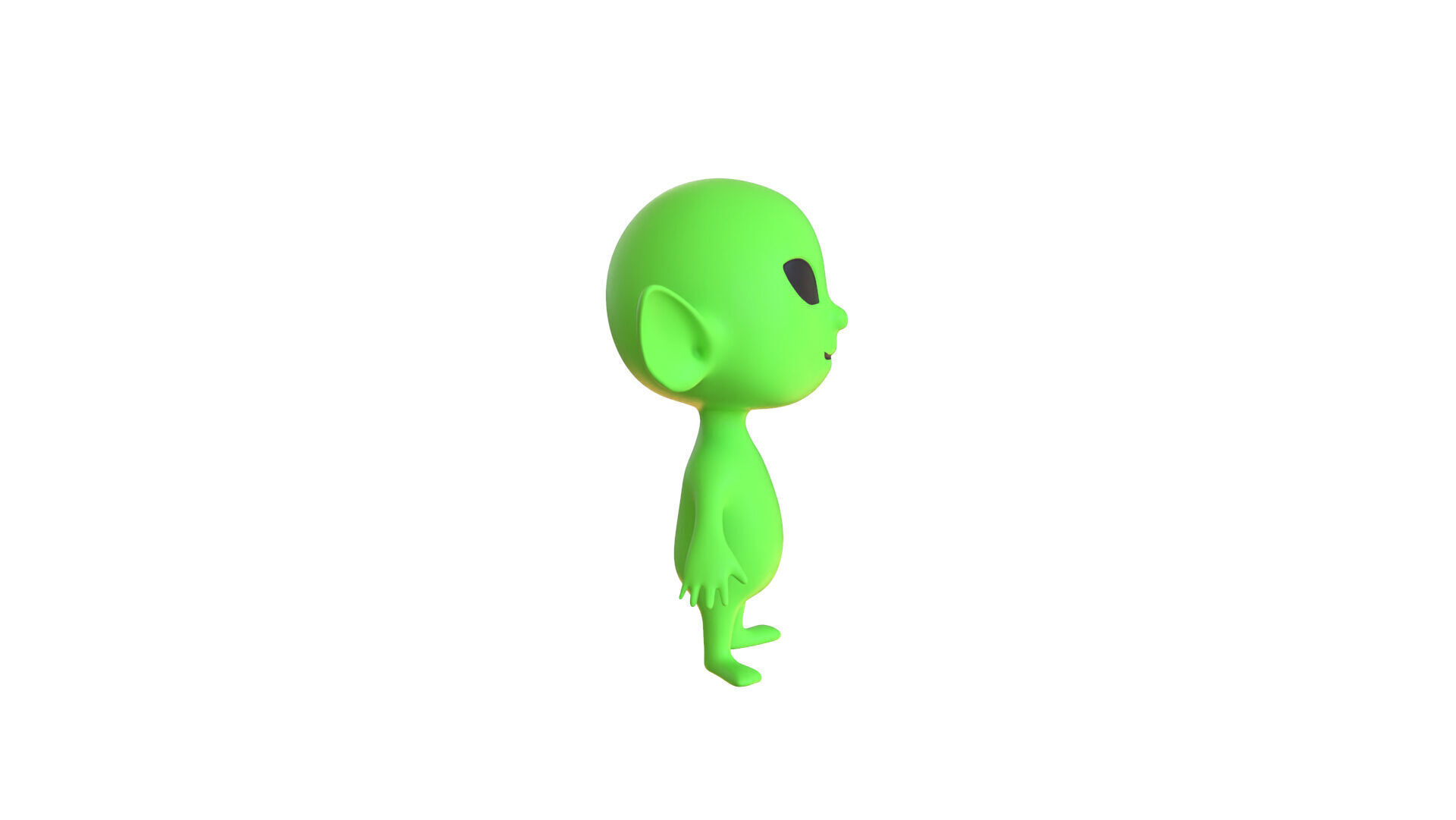Low-Poly Cartoon Alien Animated Low-poly 3D model_15