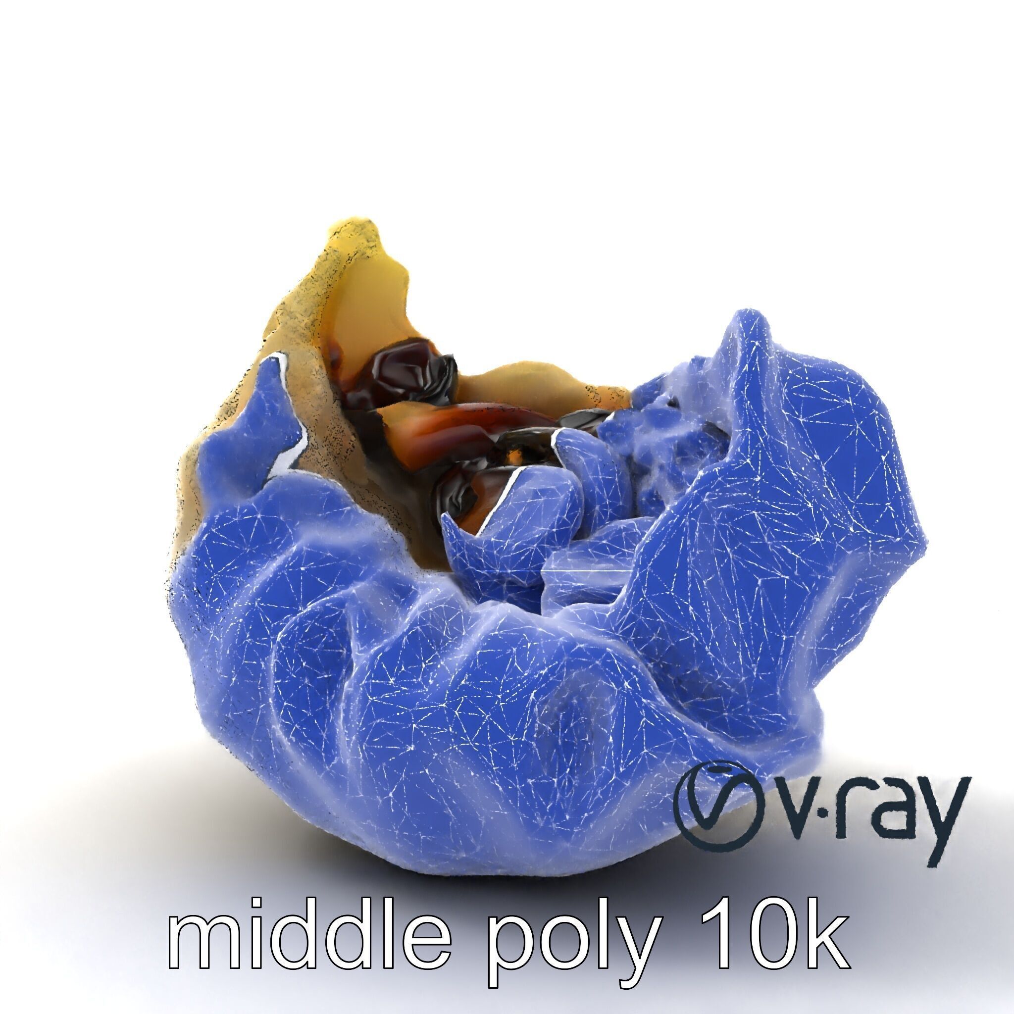 Truffle-Infused Gyoza Crescent Moon model pack Low-poly 3D model_30