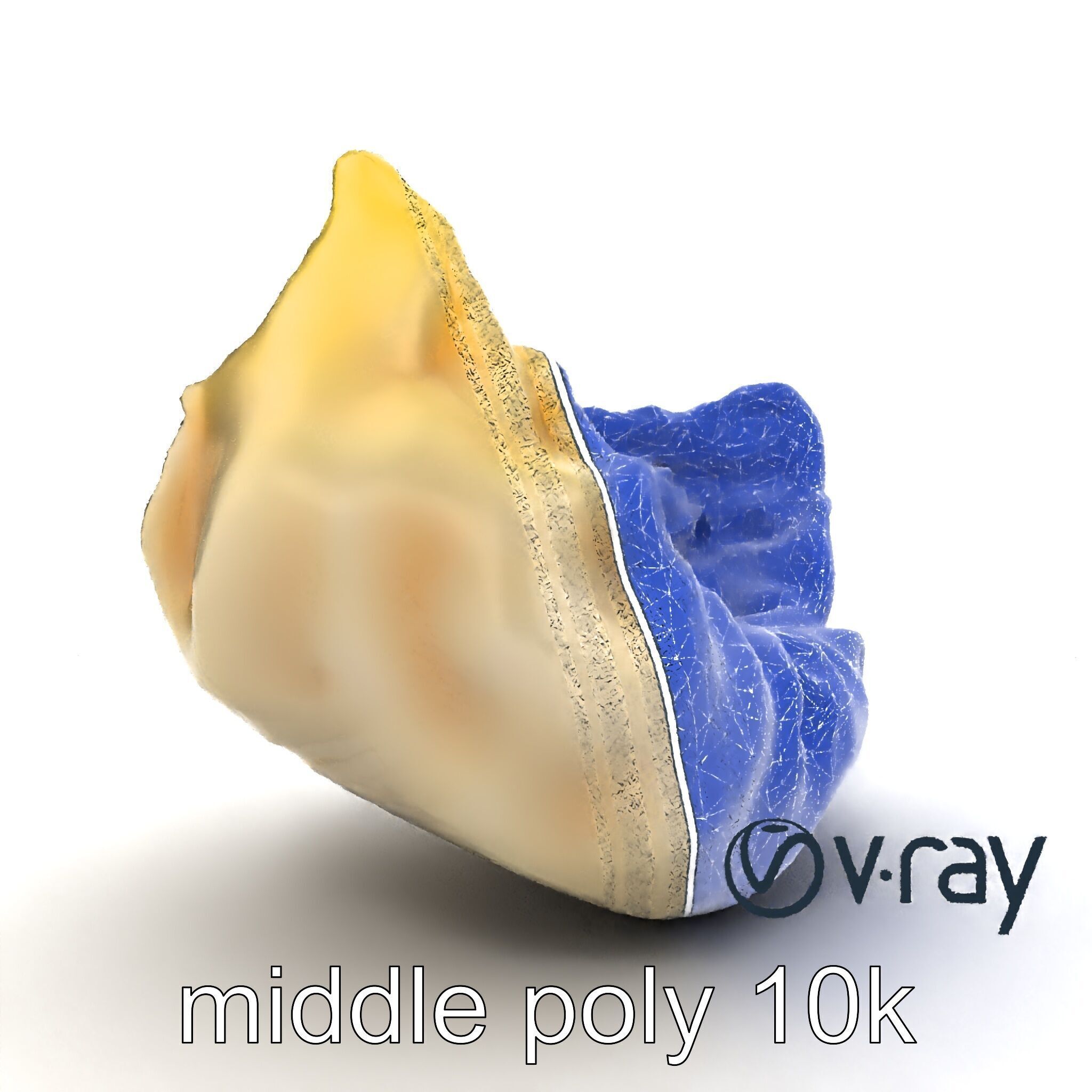 Truffle-Infused Gyoza Crescent Moon model pack Low-poly 3D model_18