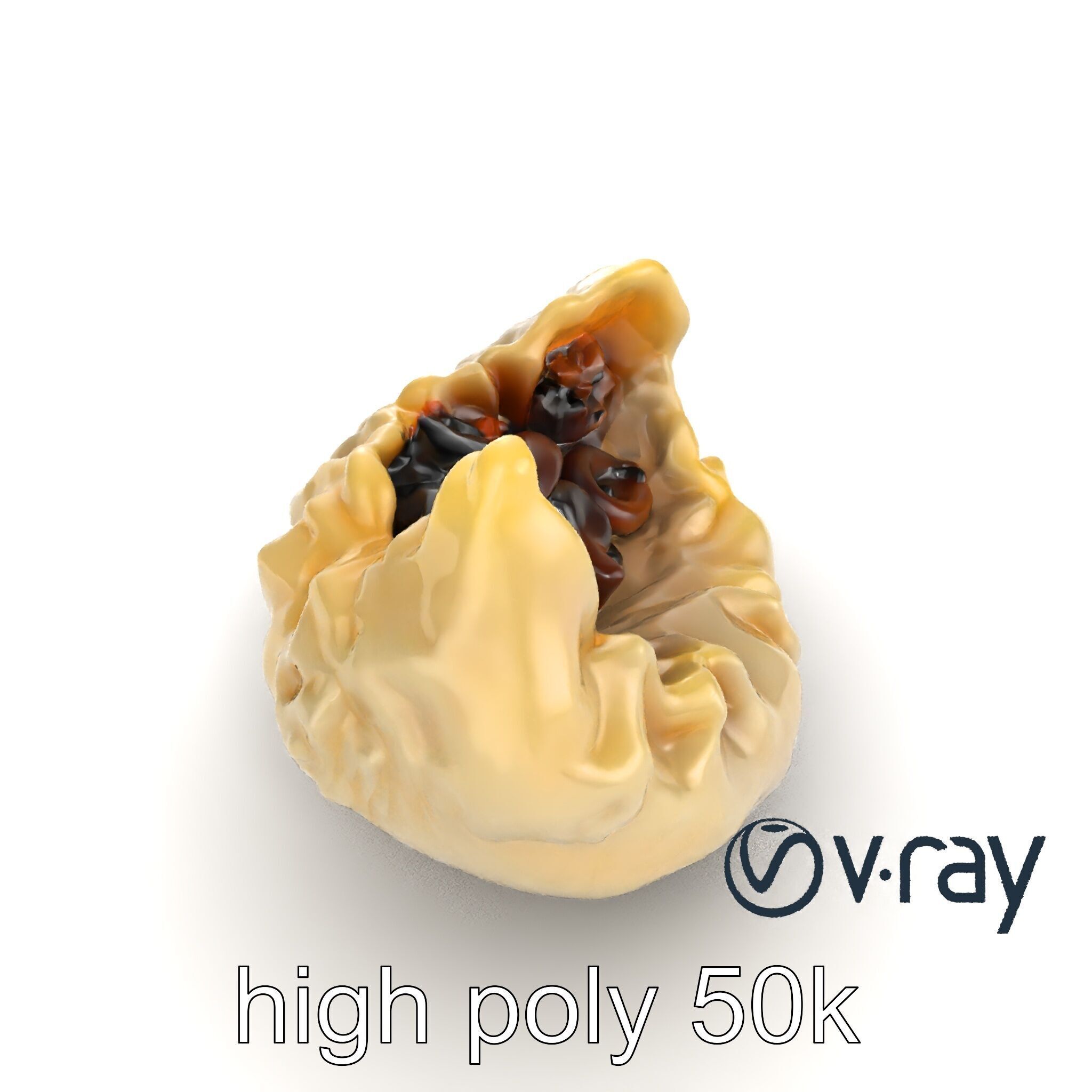 Truffle-Infused Gyoza Crescent Moon model pack Low-poly 3D model_20