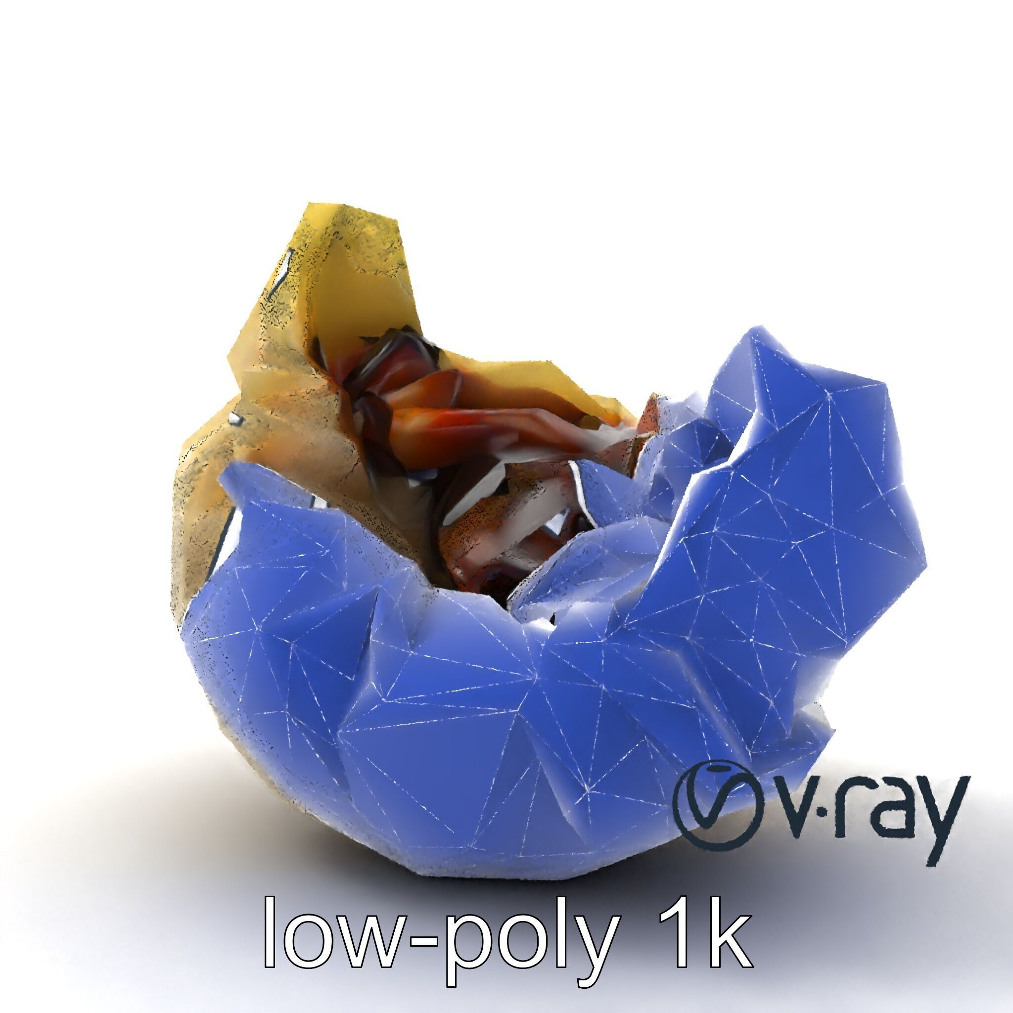 Truffle-Infused Gyoza Crescent Moon model pack Low-poly 3D model_32