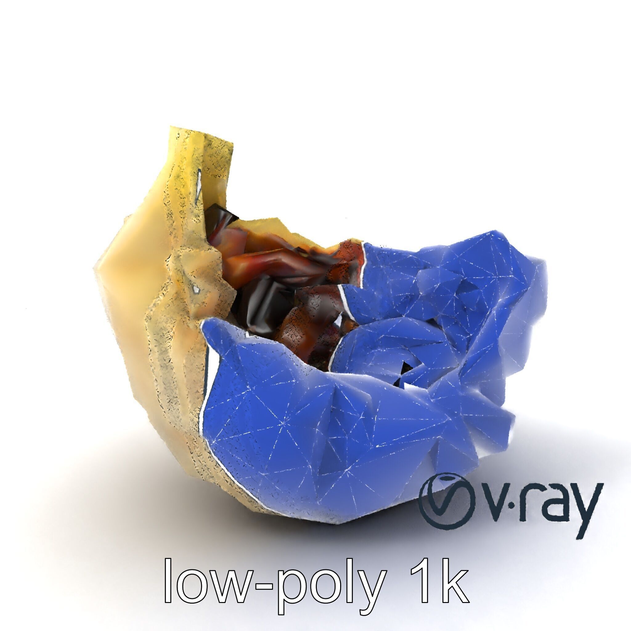 Truffle-Infused Gyoza Crescent Moon model pack Low-poly 3D model_7