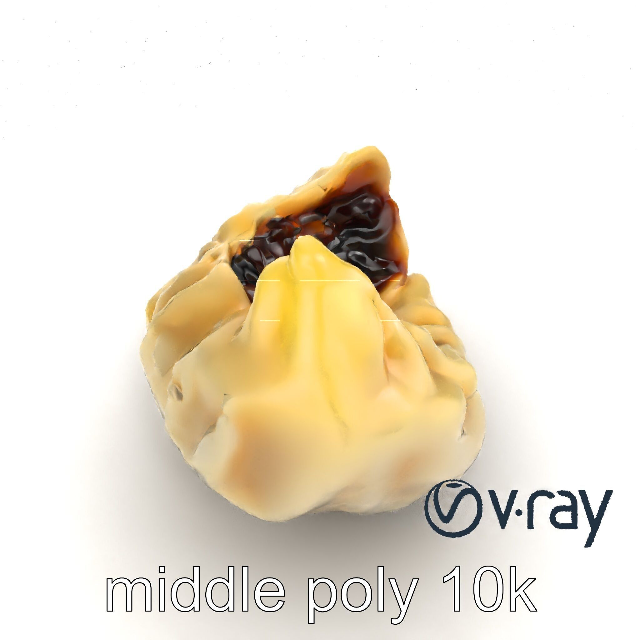 Truffle-Infused Gyoza Crescent Moon model pack Low-poly 3D model_23