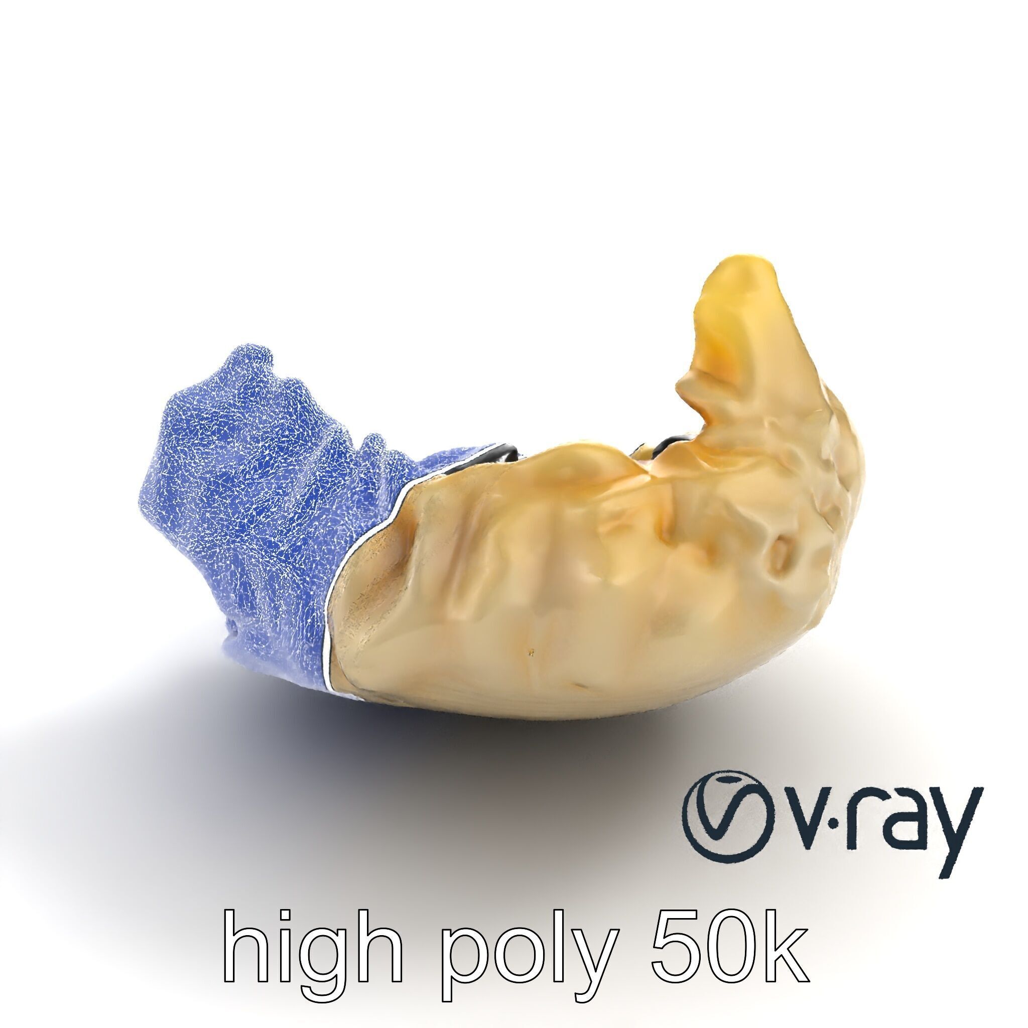 Truffle-Infused Gyoza Crescent Moon model pack Low-poly 3D model_28