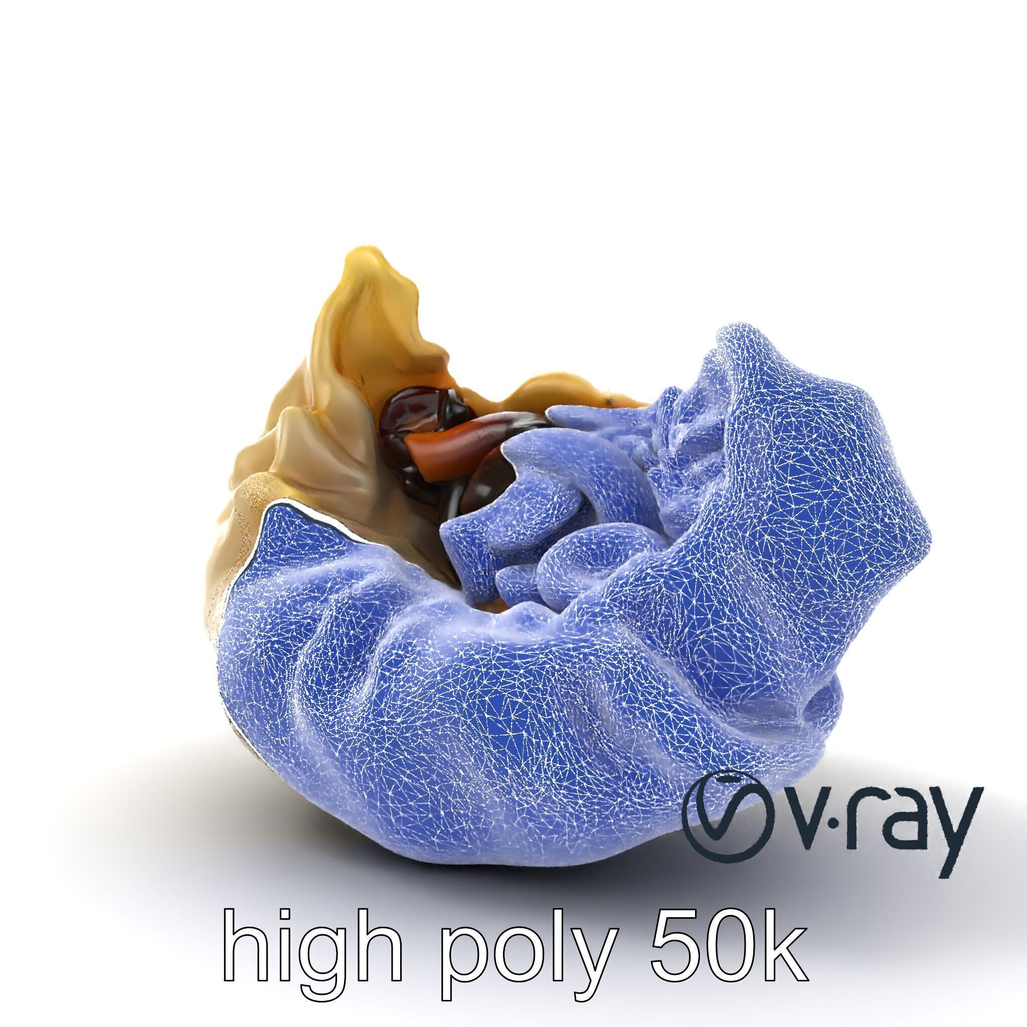 Truffle-Infused Gyoza Crescent Moon model pack Low-poly 3D model_29