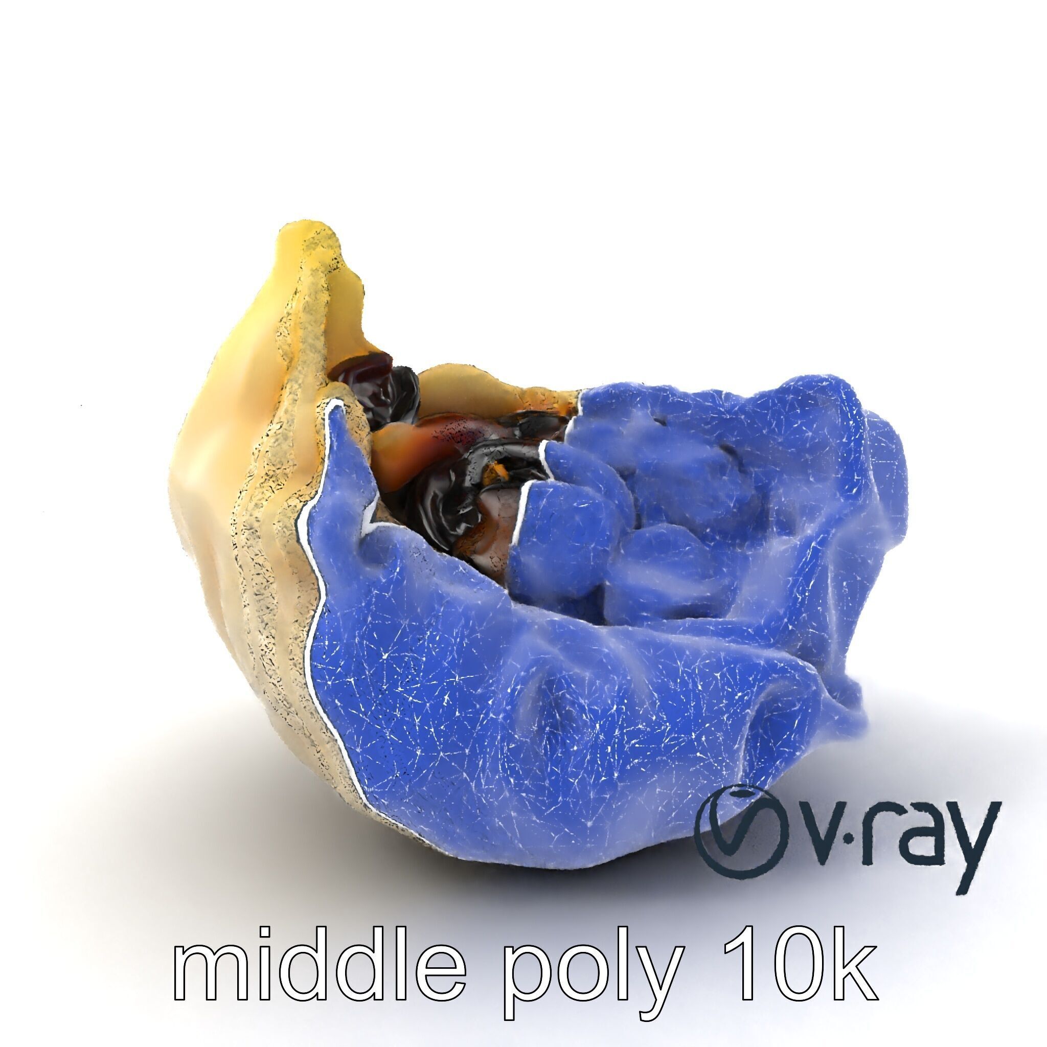 Truffle-Infused Gyoza Crescent Moon model pack Low-poly 3D model_6