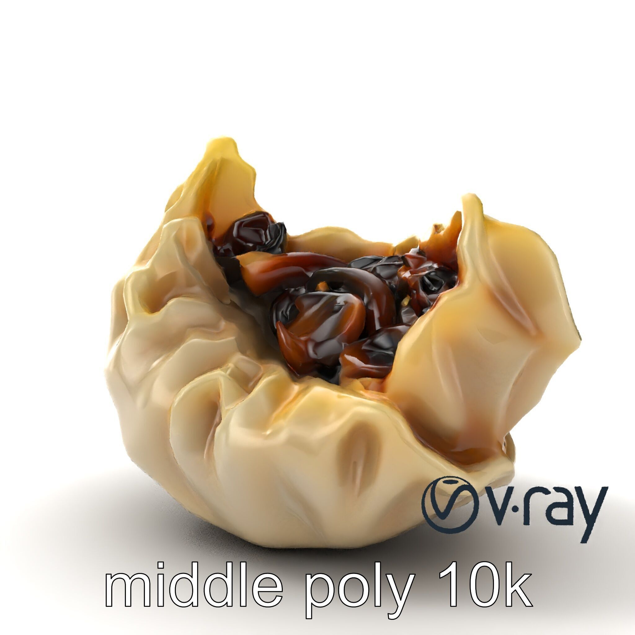 Truffle-Infused Gyoza Crescent Moon model pack Low-poly 3D model_13