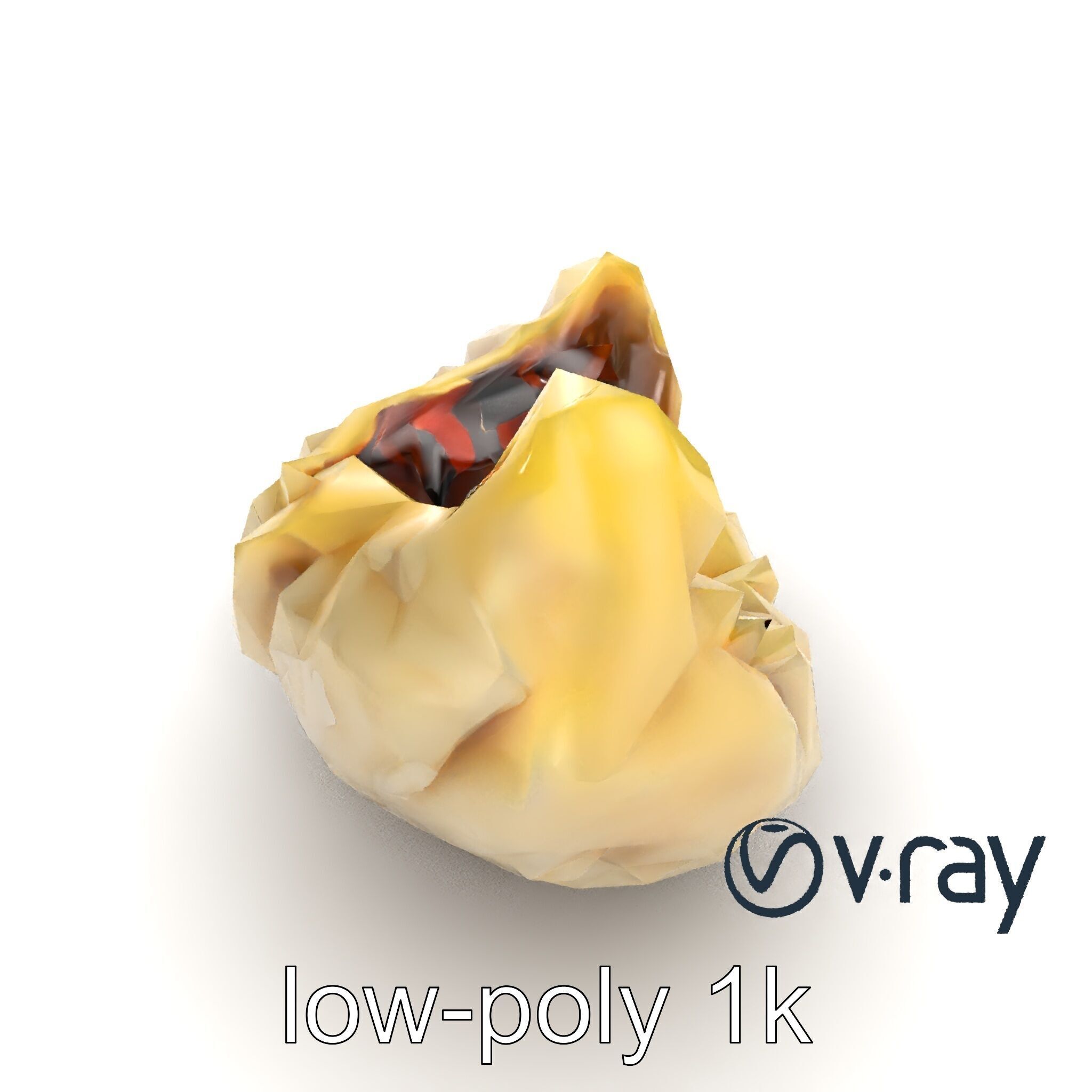 Truffle-Infused Gyoza Crescent Moon model pack Low-poly 3D model_17