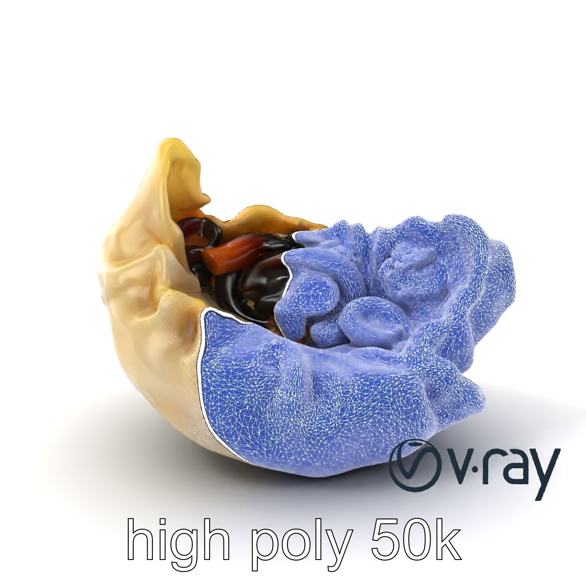 Truffle-Infused Gyoza Crescent Moon model pack Low-poly 3D model_10