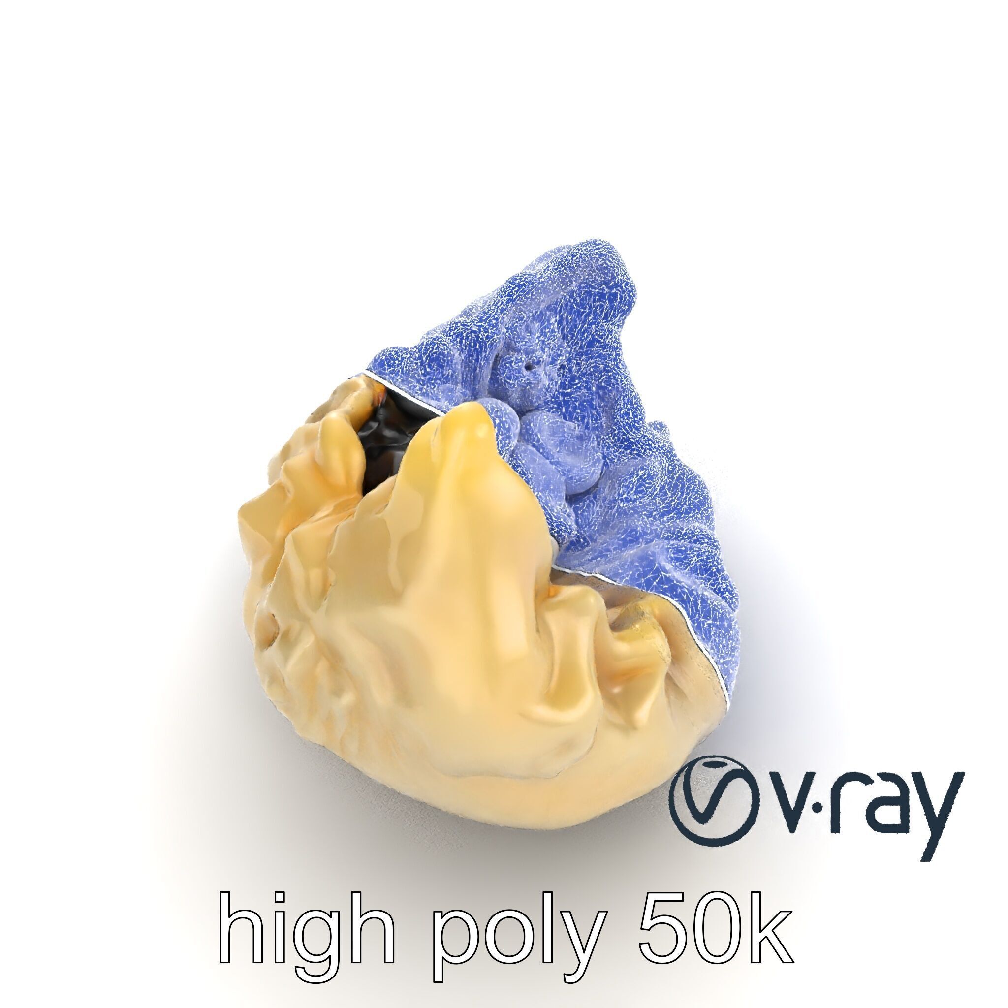 Truffle-Infused Gyoza Crescent Moon model pack Low-poly 3D model_21