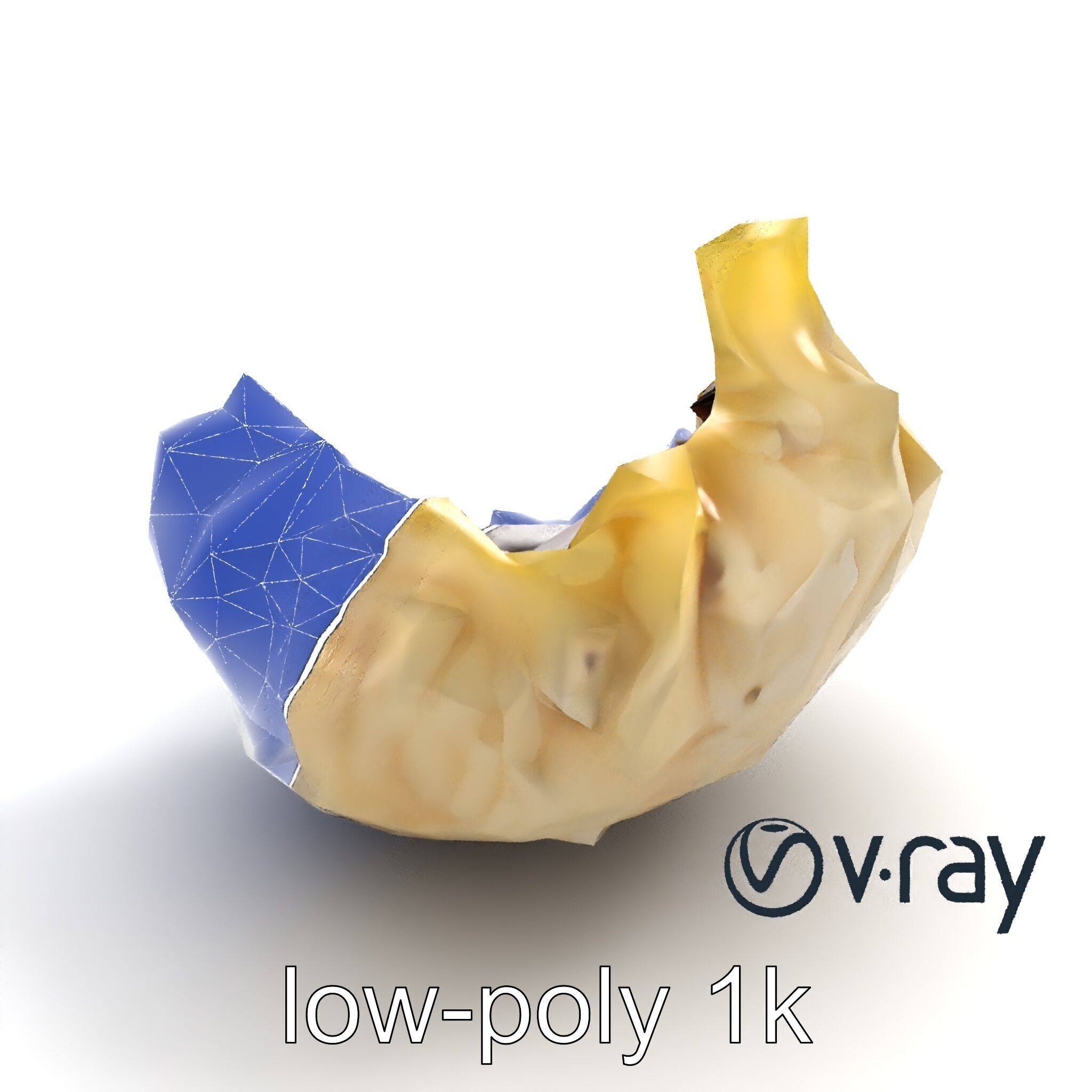 Truffle-Infused Gyoza Crescent Moon model pack Low-poly 3D model_14