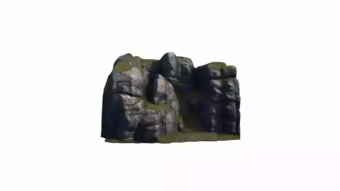  3d Render Base Forming Cliff Barrier By  Protection