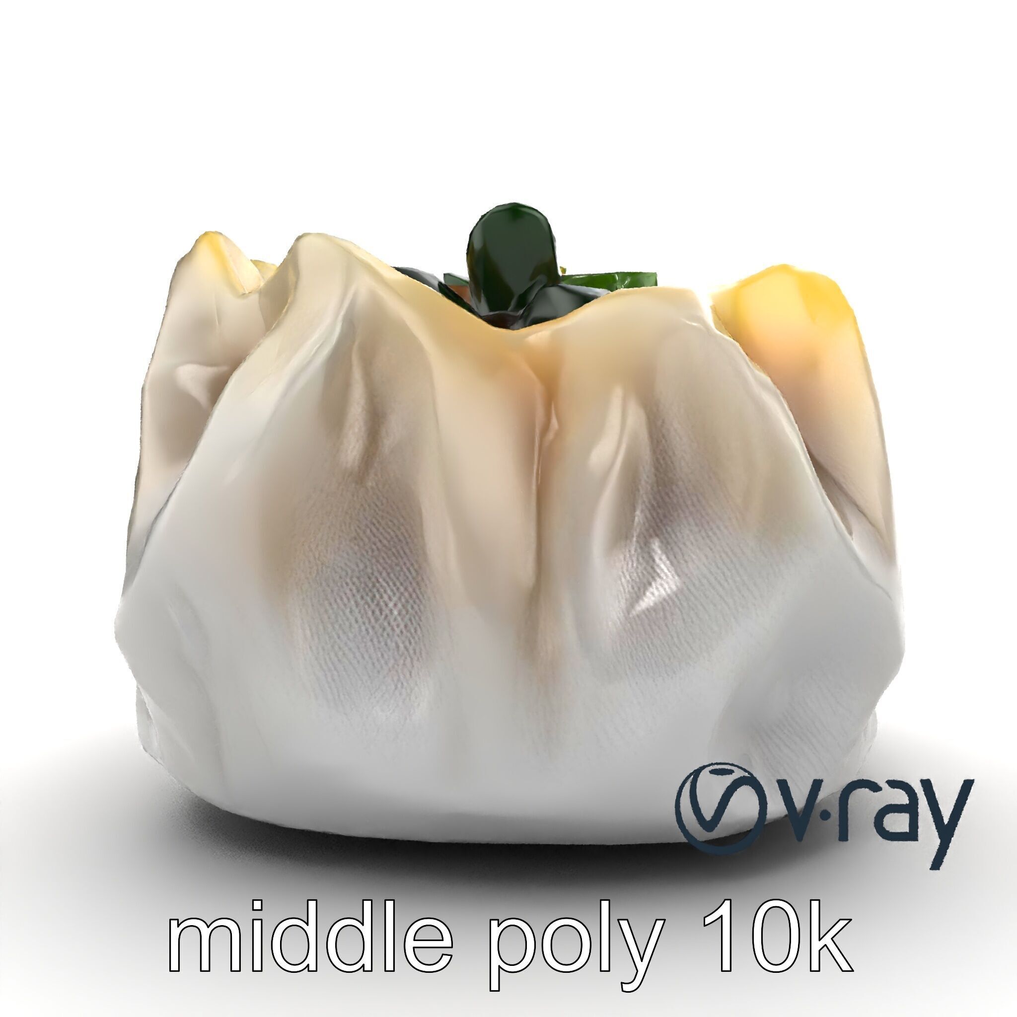 Ornate Gyoza Dumpling Decorative Model Pack Low-poly 3D model_11