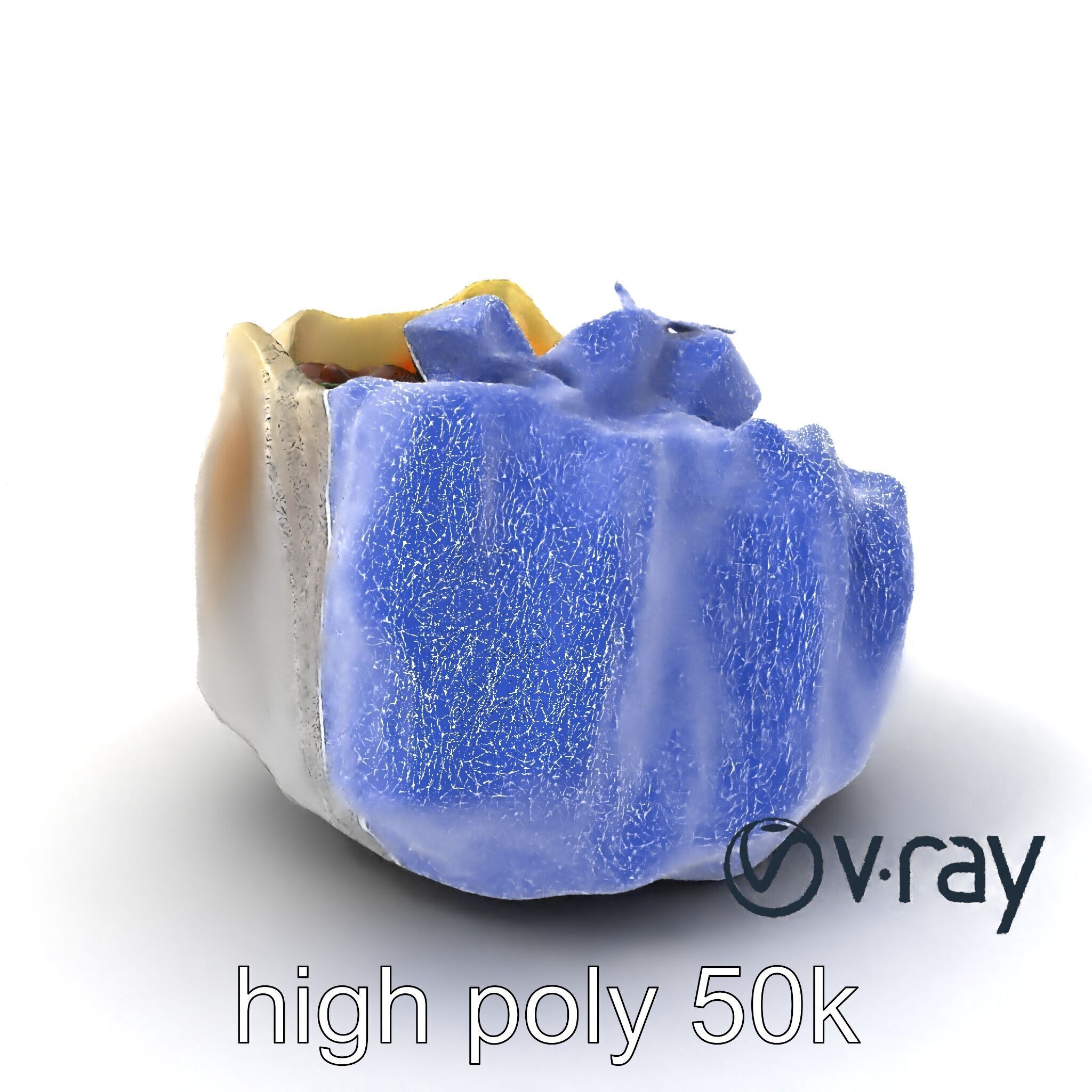 Ornate Gyoza Dumpling Decorative Model Pack Low-poly 3D model_1