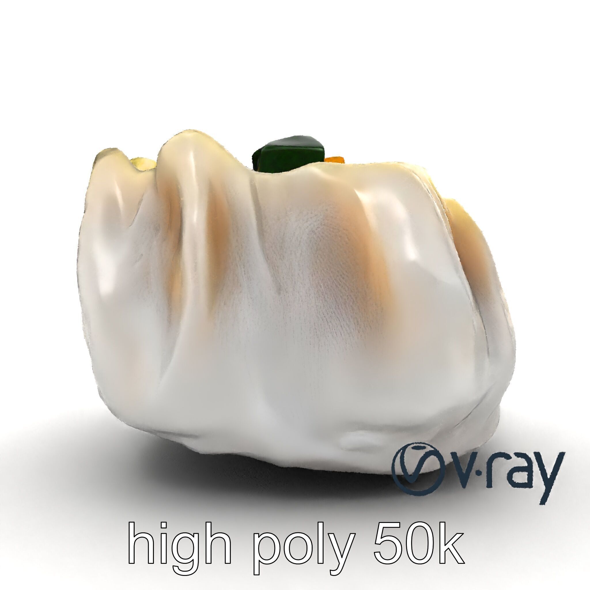 Ornate Gyoza Dumpling Decorative Model Pack Low-poly 3D model_13