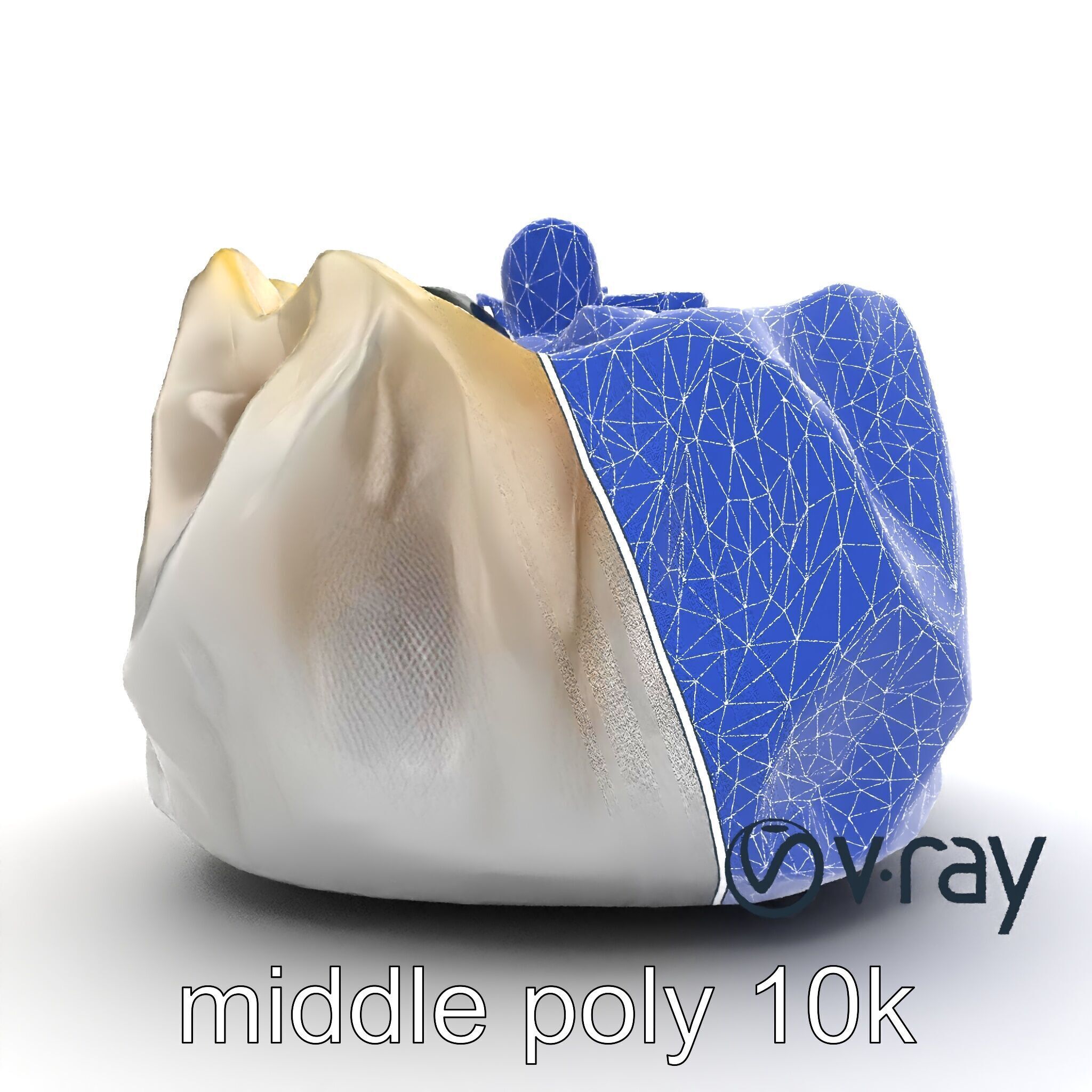 Ornate Gyoza Dumpling Decorative Model Pack Low-poly 3D model_28