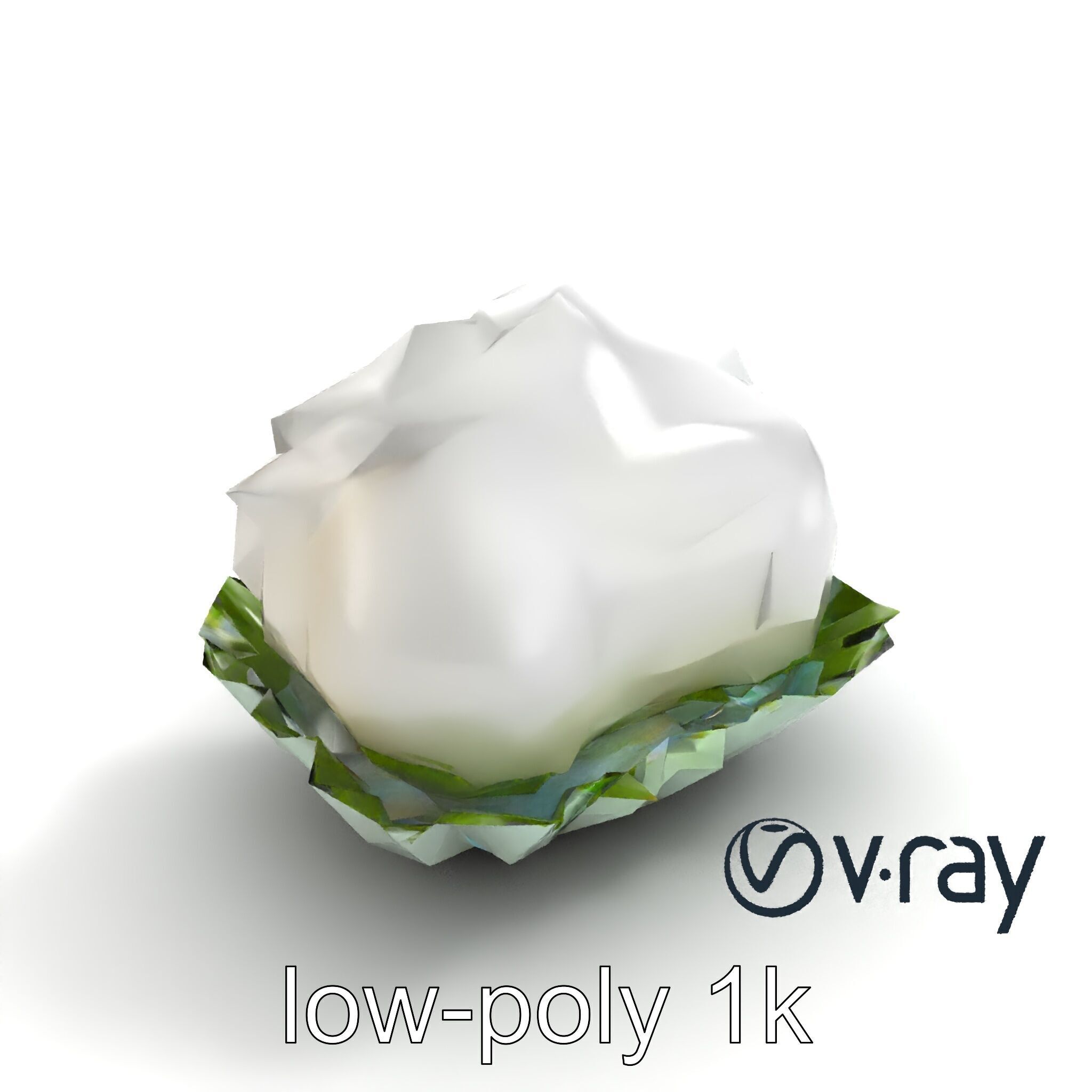 Fantasy Cloud Dimsum Sculpture model pack Low-poly 3D model_9