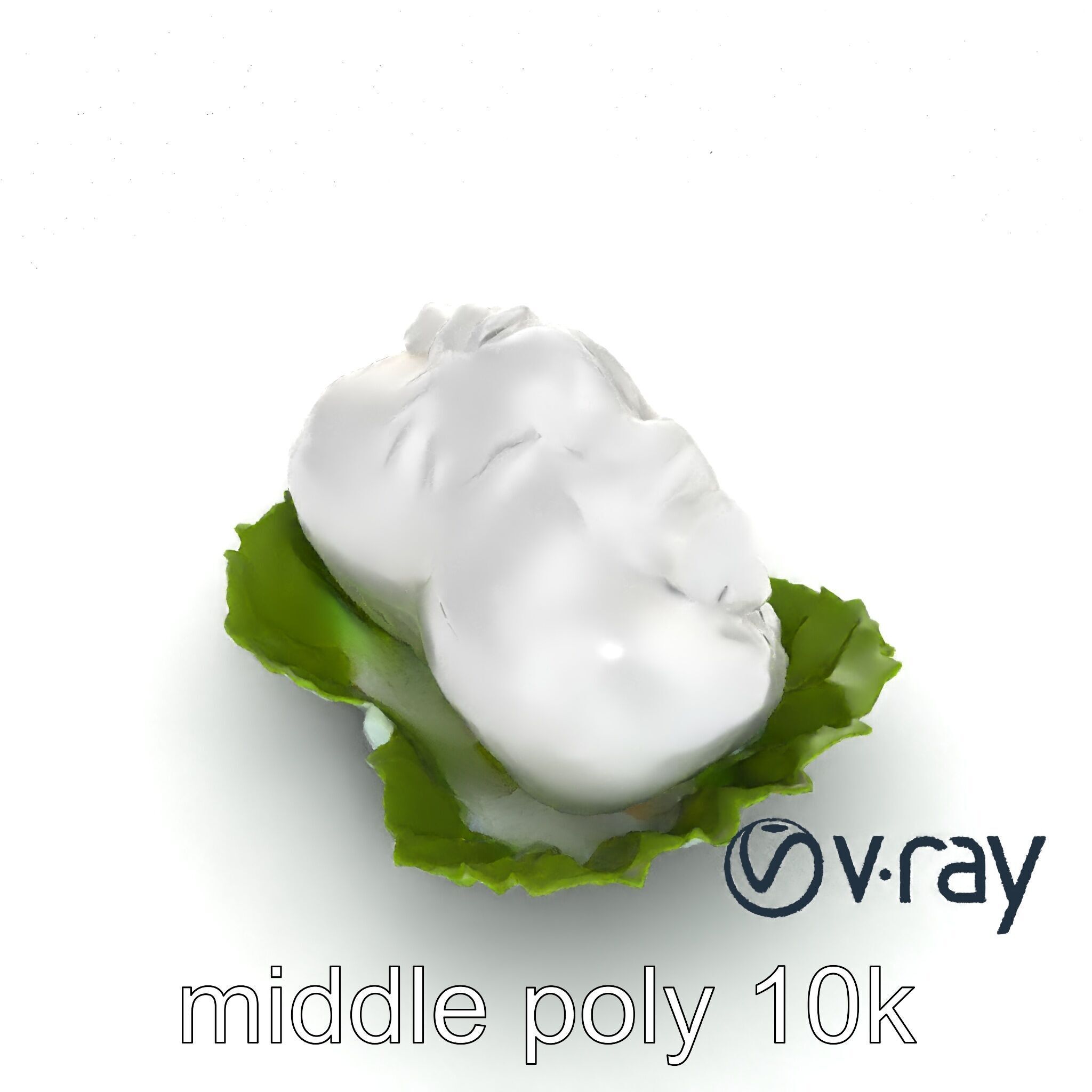Fantasy Cloud Dimsum Sculpture model pack Low-poly 3D model_31